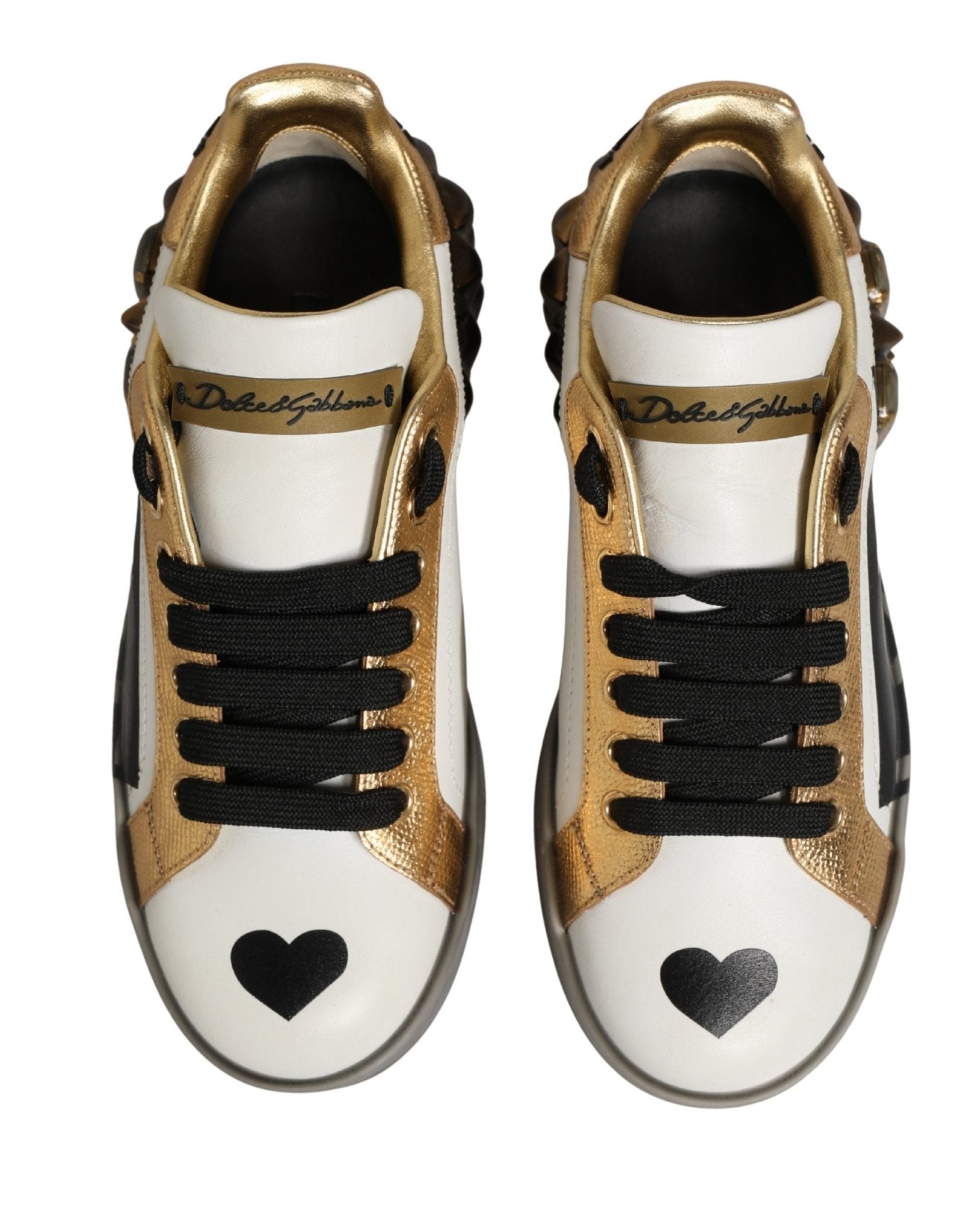 Dolce & Gabbana Multicolor Crystal StuddedLOVE Sneakers Shoes - GET THE BRAND