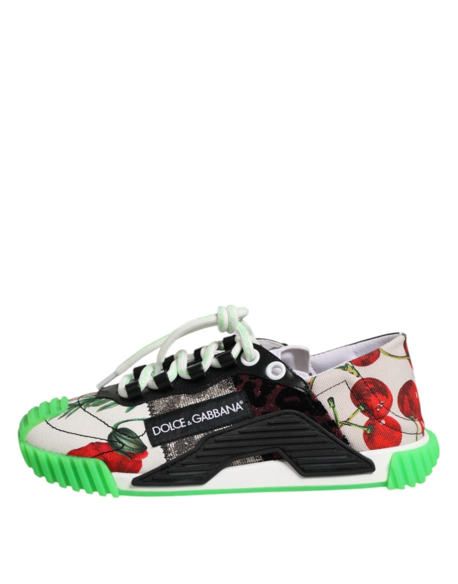 Dolce & Gabbana Multicolor DG Logo Leopard Cherry Sneaker Shoes - GET THE BRAND