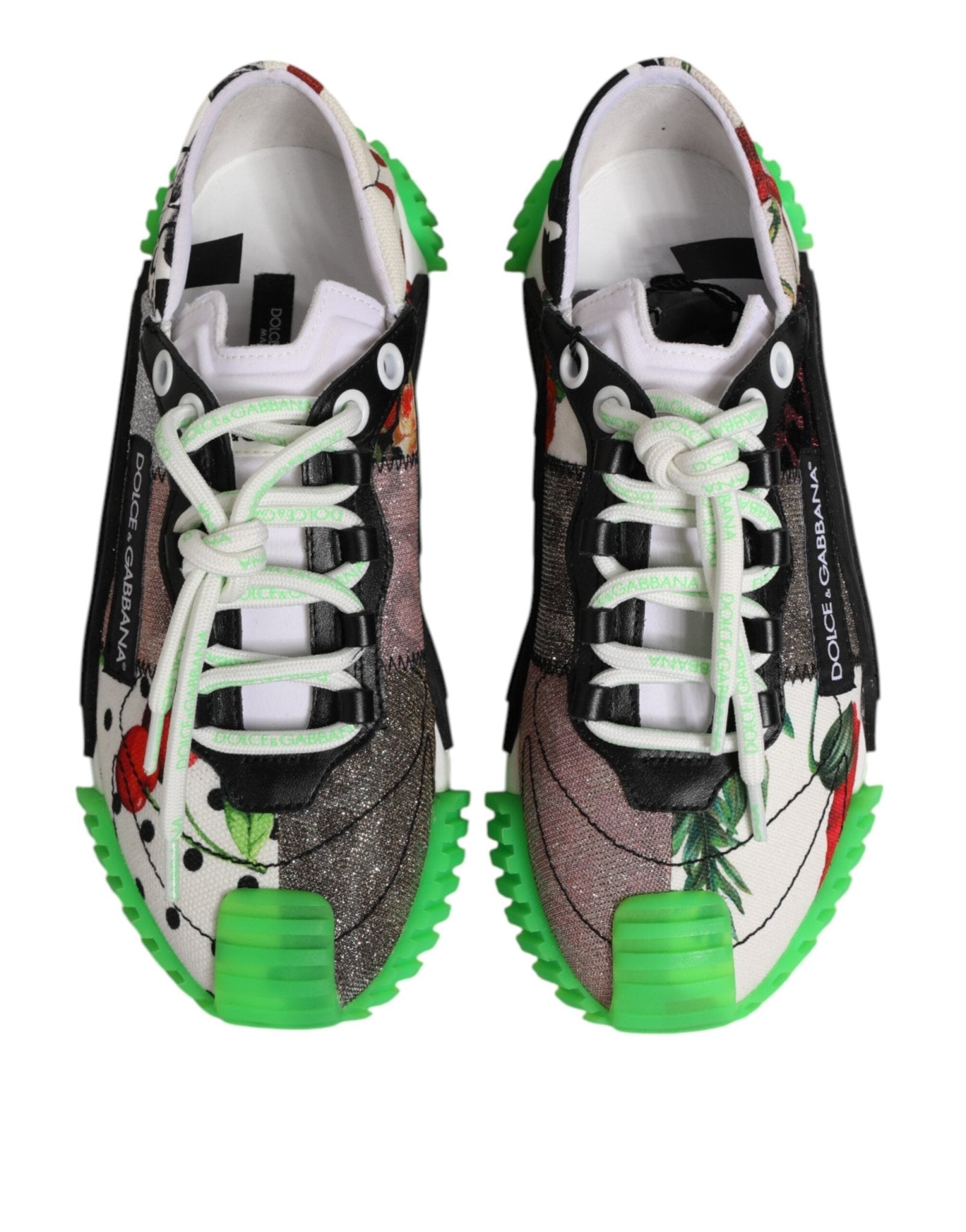 Dolce & Gabbana Multicolor DG Logo Leopard Cherry Sneaker Shoes - GET THE BRAND