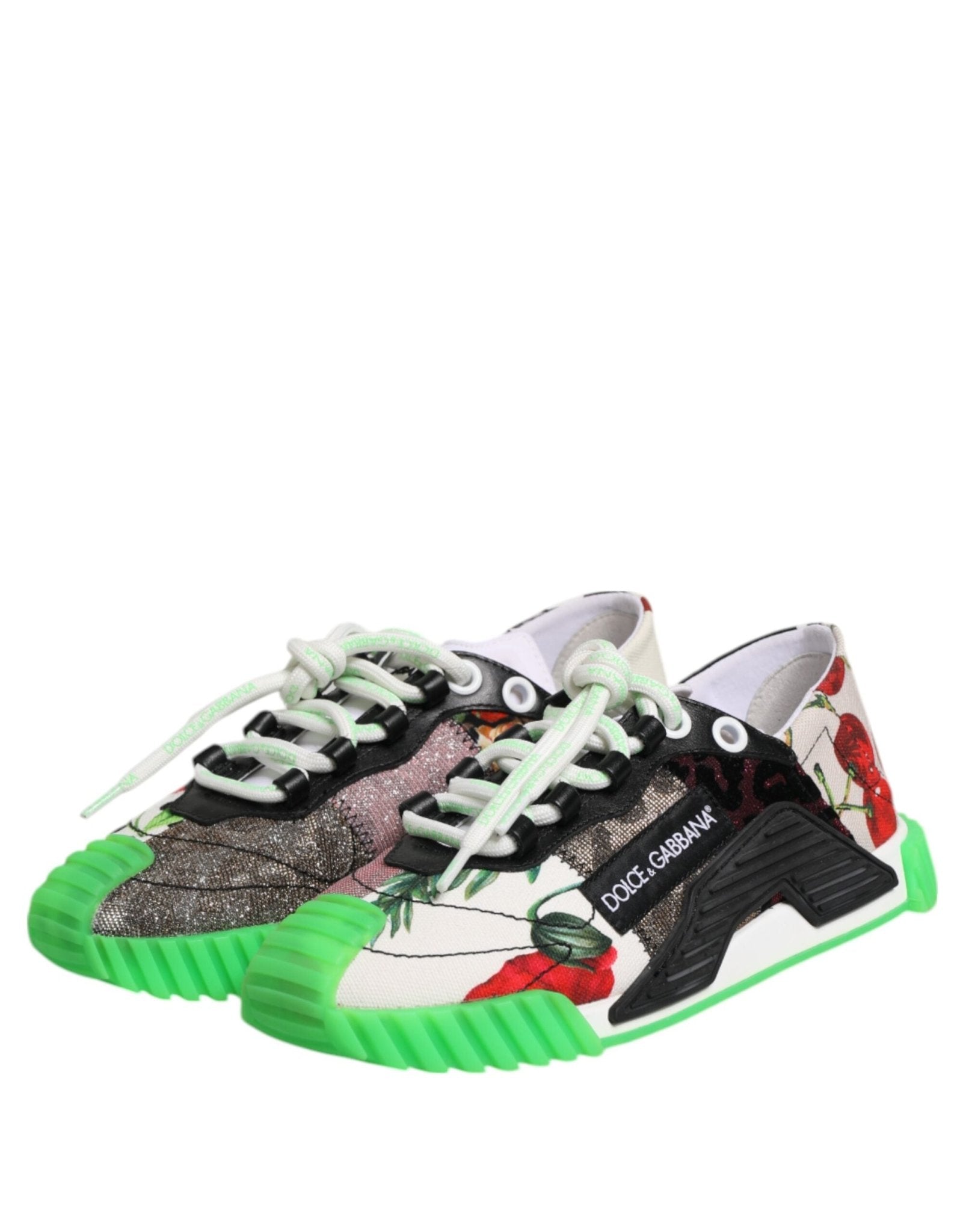 Dolce & Gabbana Multicolor DG Logo Leopard Cherry Sneaker Shoes - GET THE BRAND
