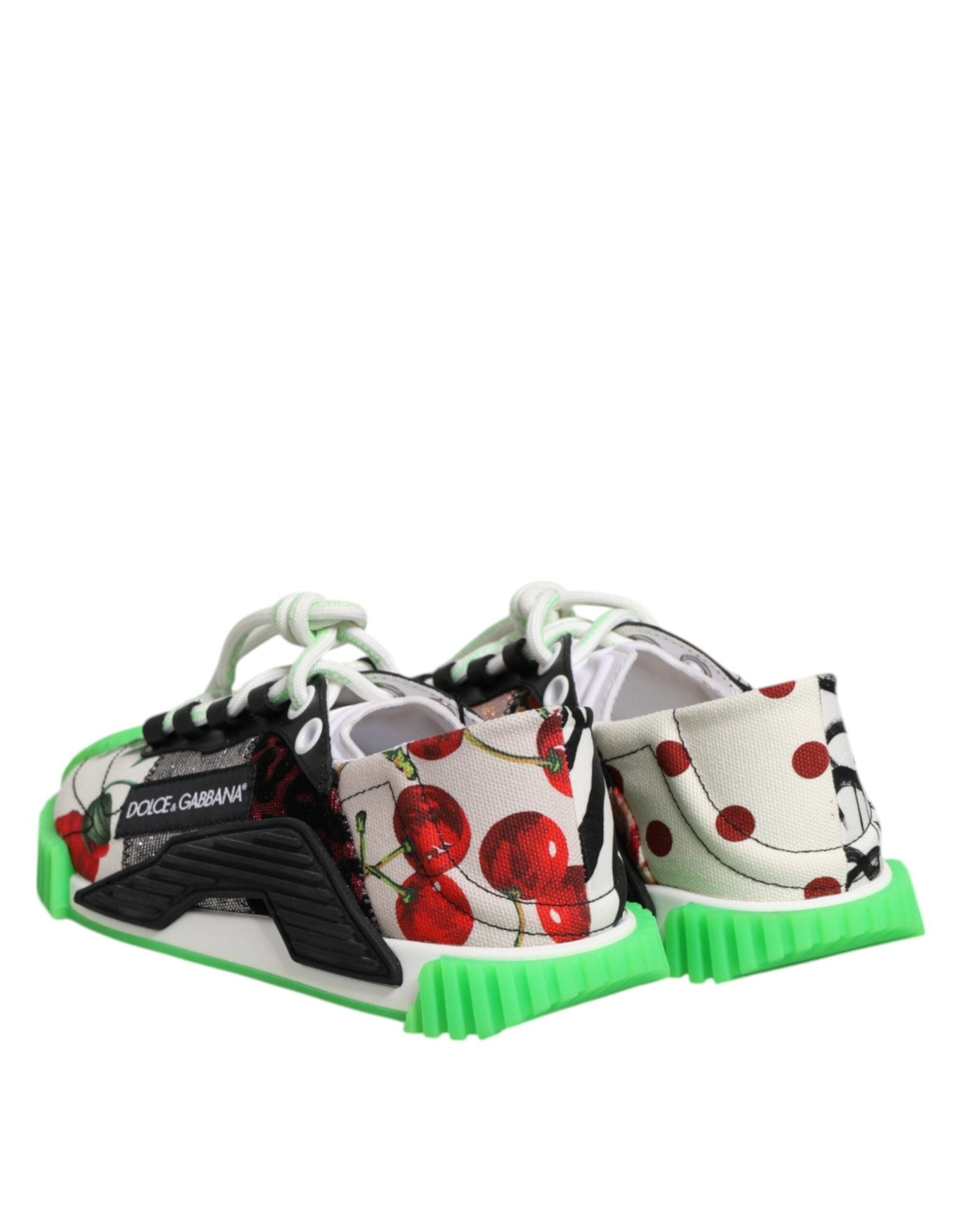Dolce & Gabbana Multicolor DG Logo Leopard Cherry Sneaker Shoes - GET THE BRAND