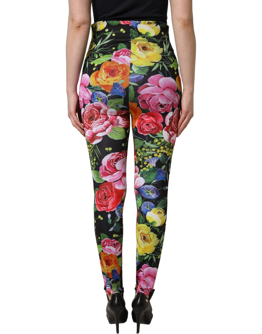 Dolce & Gabbana Multicolor Floral Stretch Jersey Leggings Pants - GET THE BRAND