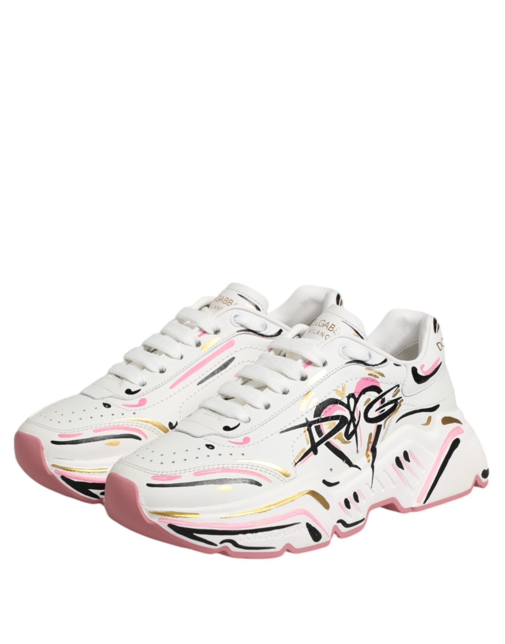 Dolce & Gabbana Multicolor Hand Painted DAYMASTER Sneaker Shoes - GET THE BRAND