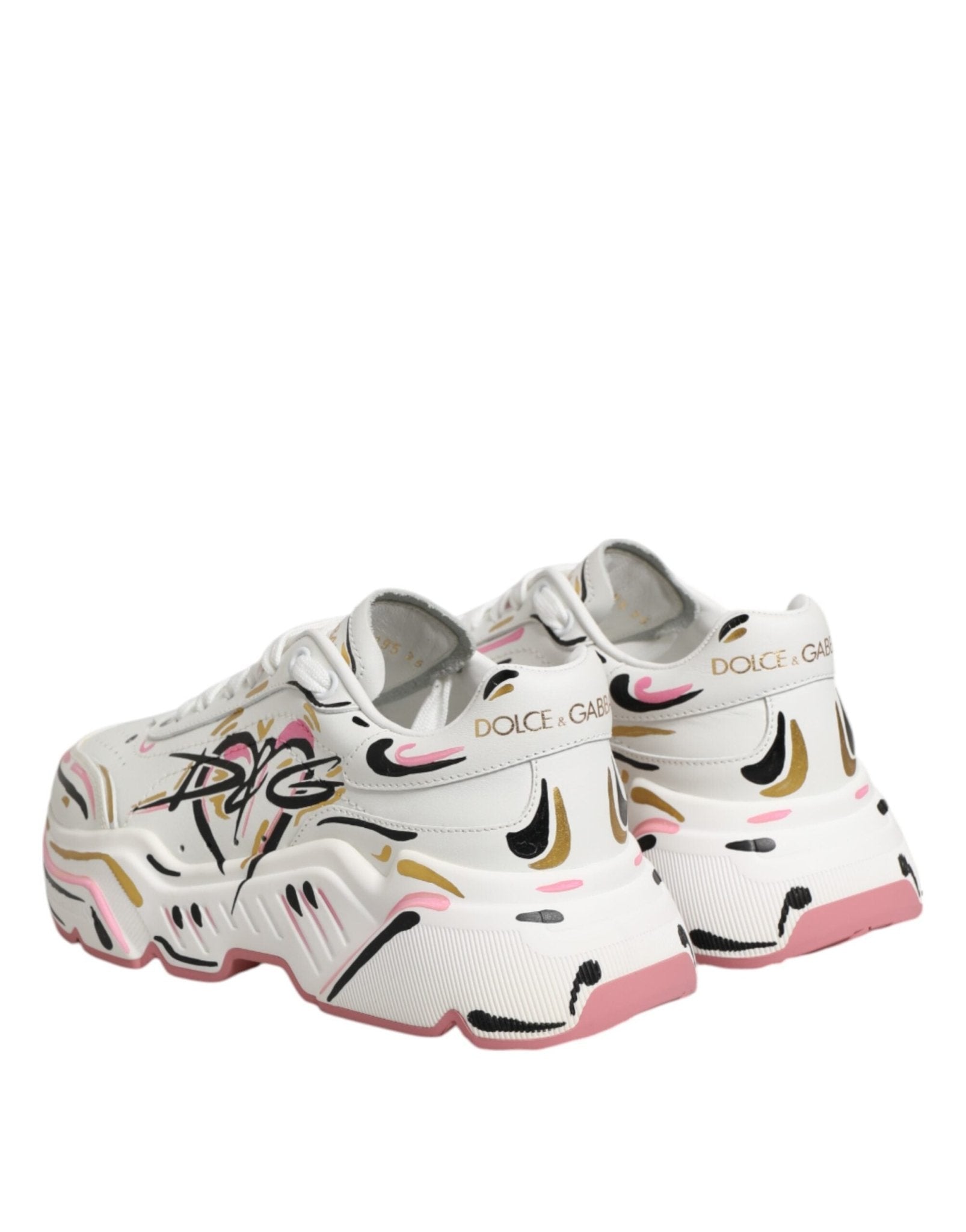 Dolce & Gabbana Multicolor Hand Painted DAYMASTER Sneaker Shoes - GET THE BRAND