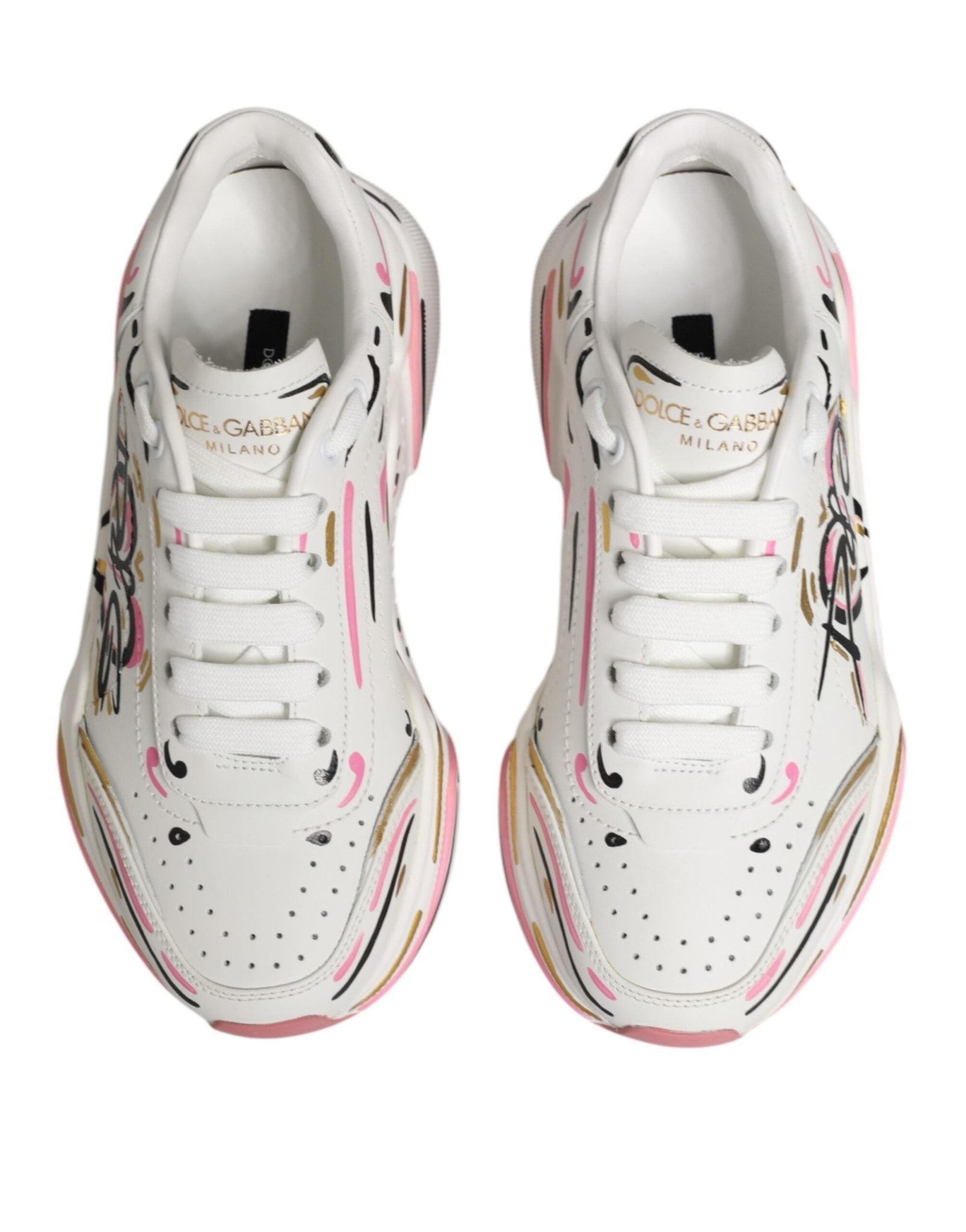 Dolce & Gabbana Multicolor Hand Painted DAYMASTER Sneaker Shoes - GET THE BRAND