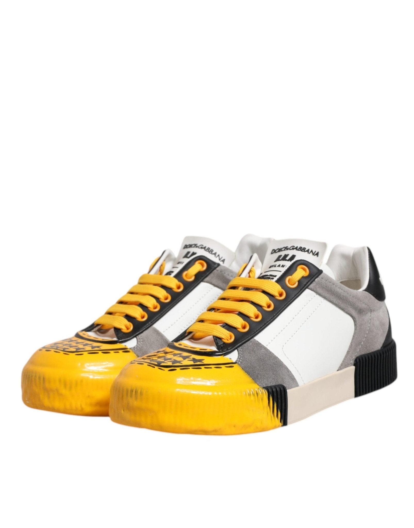 Dolce & Gabbana Multicolor Leather DNA Low Top Sneakers Shoes - GET THE BRAND