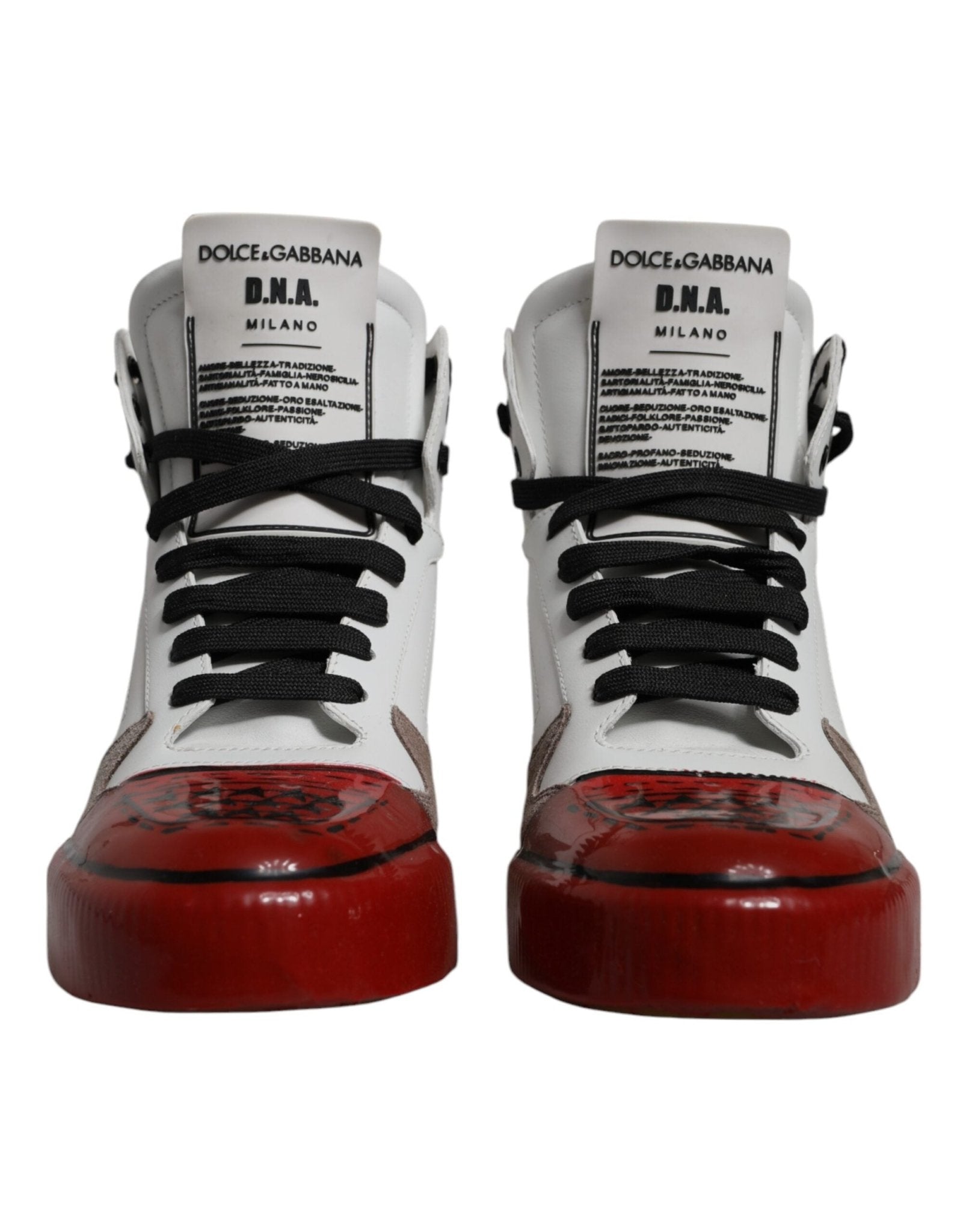 Dolce & Gabbana Multicolor Leather High Top Sneakers Shoes - GET THE BRAND