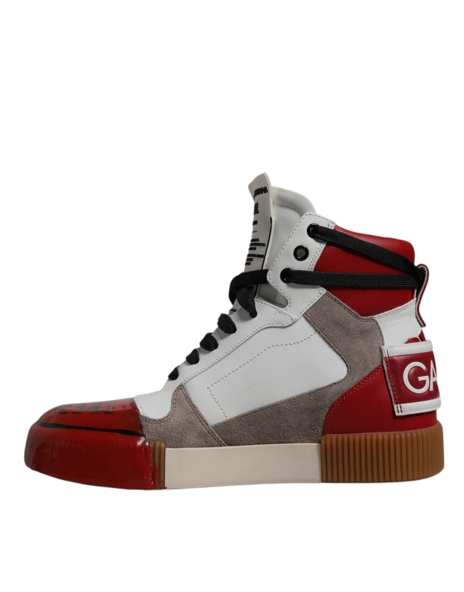 Dolce & Gabbana Multicolor Leather High Top Sneakers Shoes - GET THE BRAND