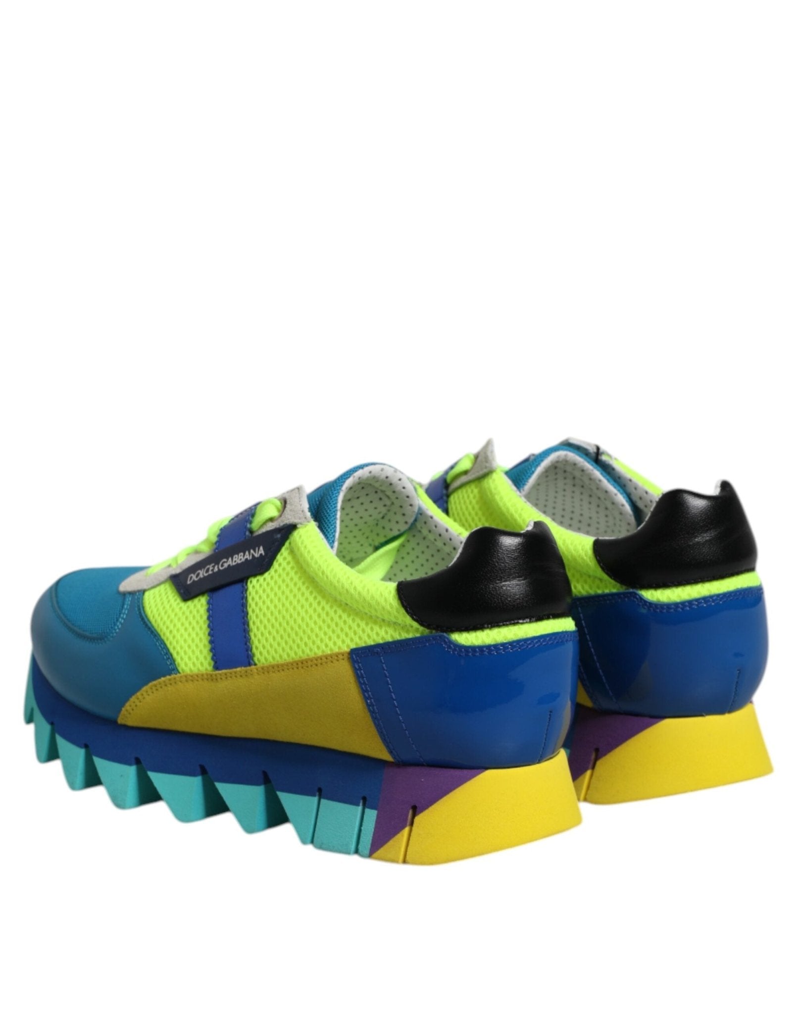 Dolce & Gabbana Multicolor Leather Low Top Men Sneakers Shoes - GET THE BRAND