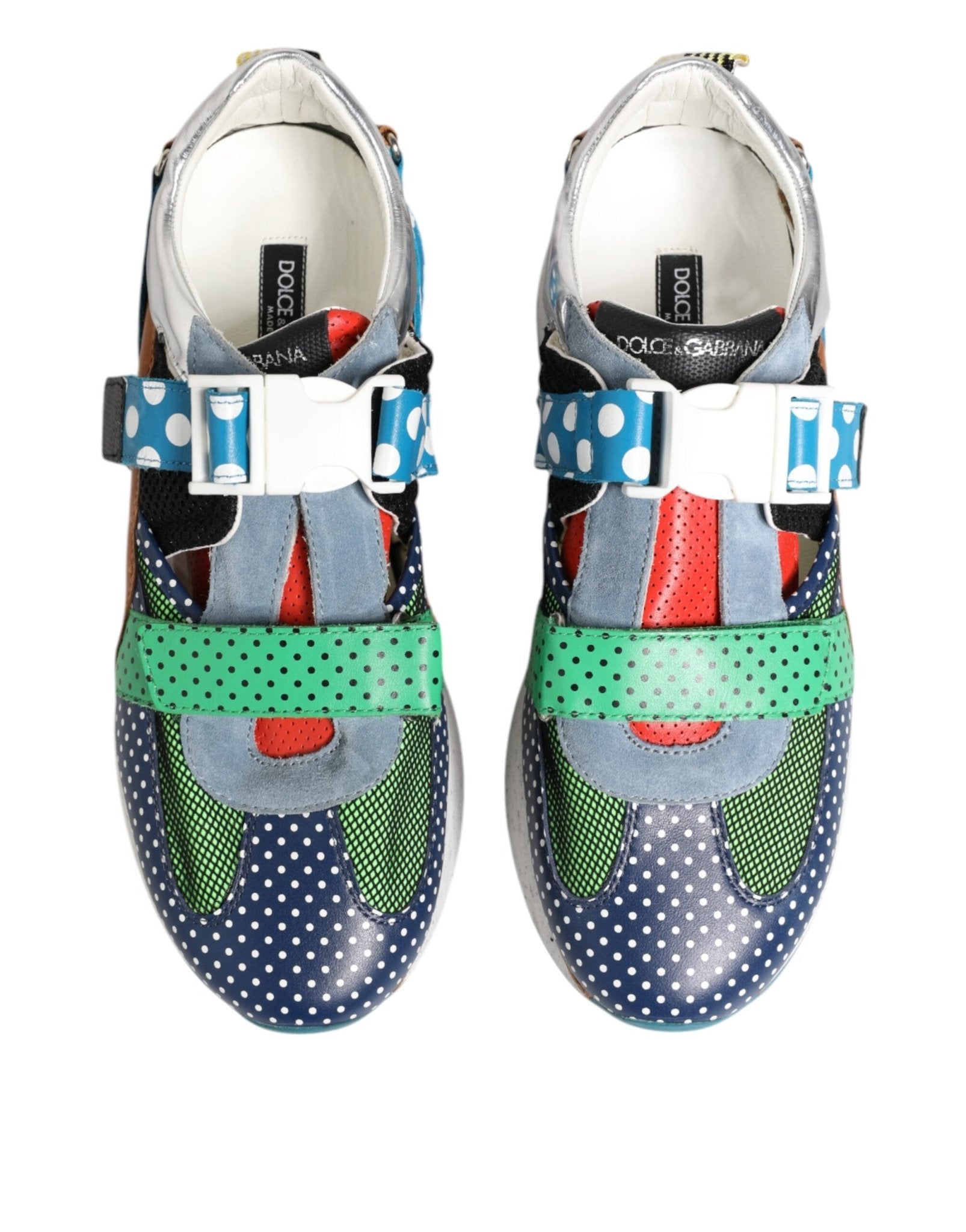 Dolce & Gabbana Multicolor Leather Low Top Sneakers Shoes - GET THE BRAND