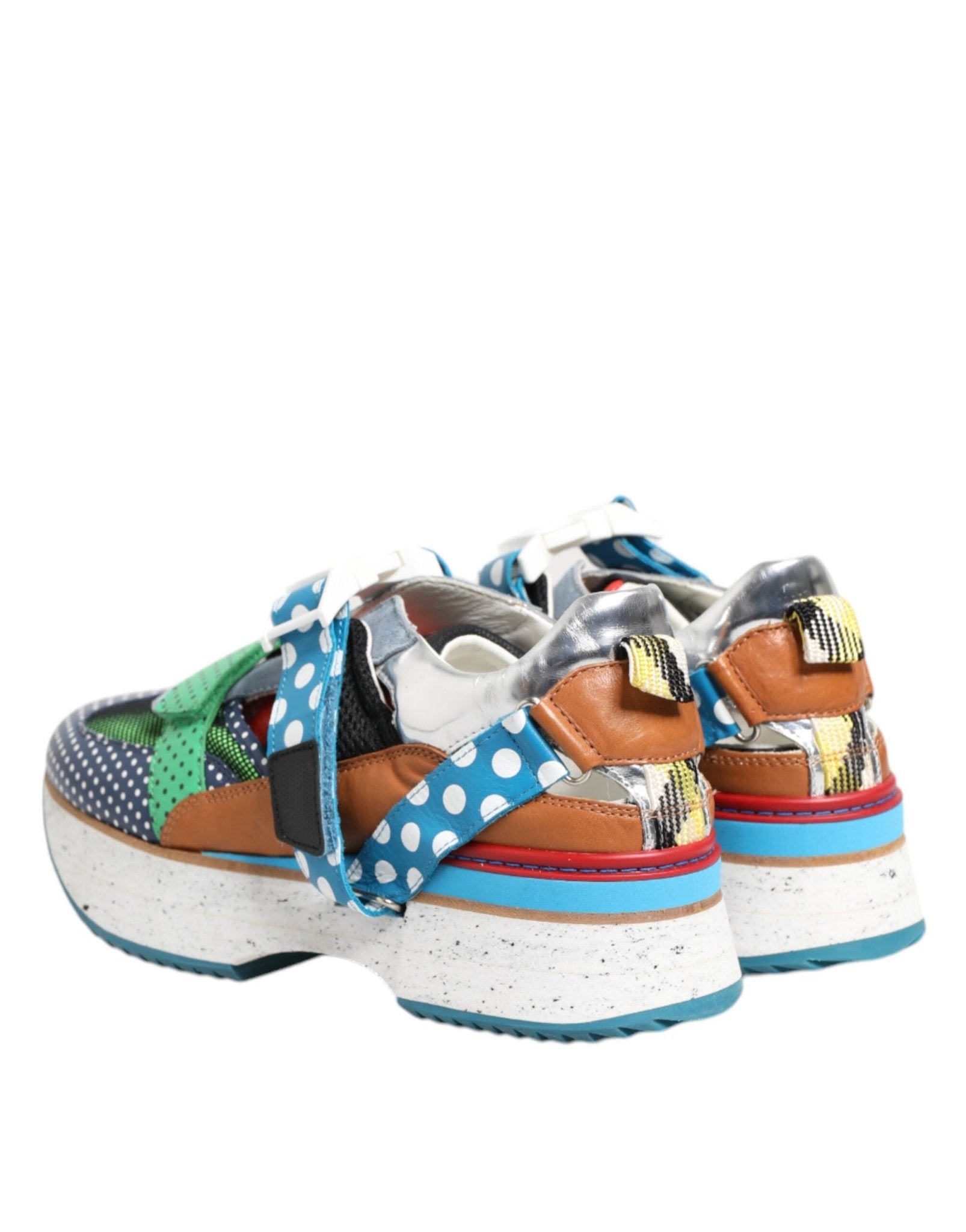 Dolce & Gabbana Multicolor Leather Low Top Sneakers Shoes - GET THE BRAND