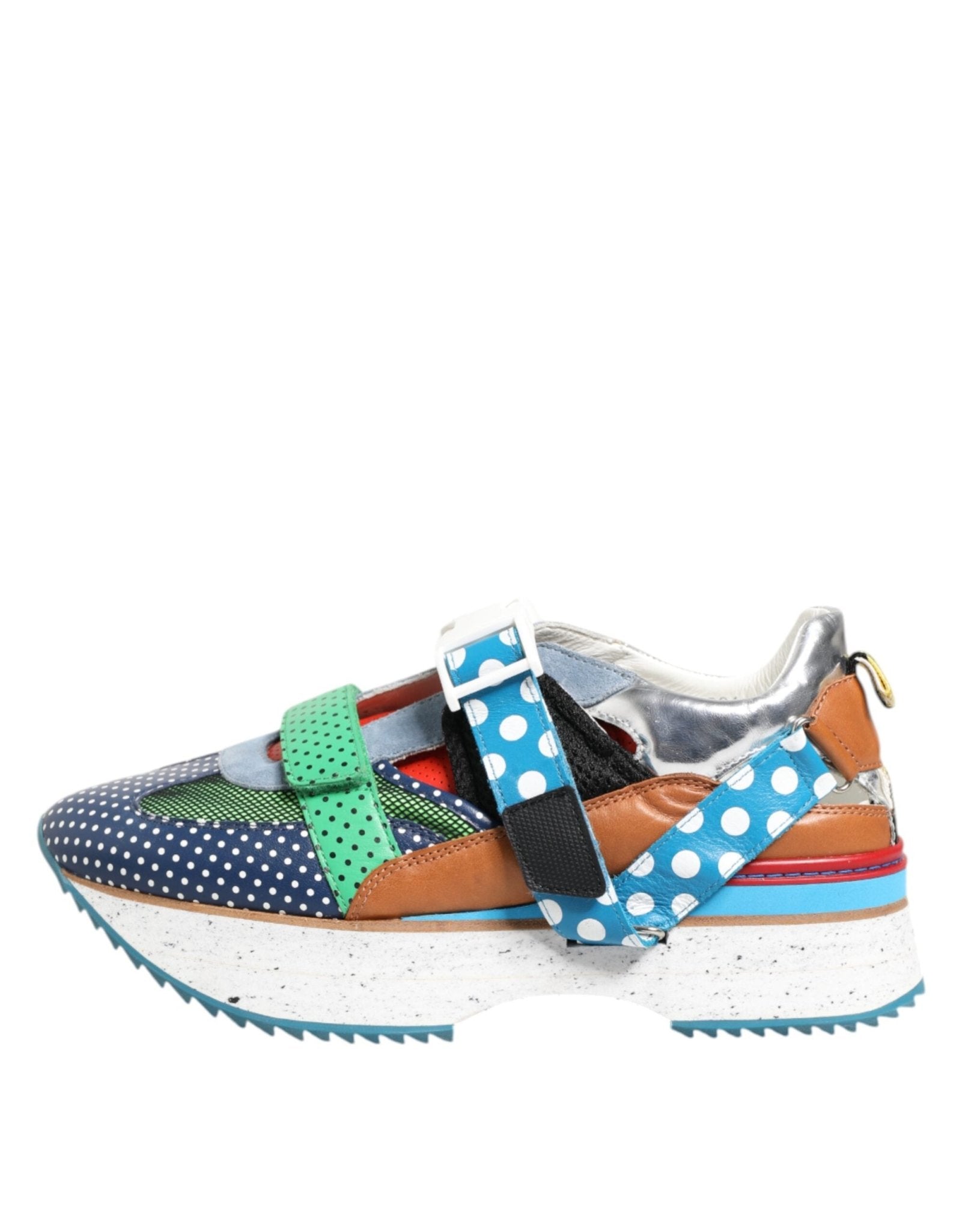 Dolce & Gabbana Multicolor Leather Low Top Sneakers Shoes - GET THE BRAND