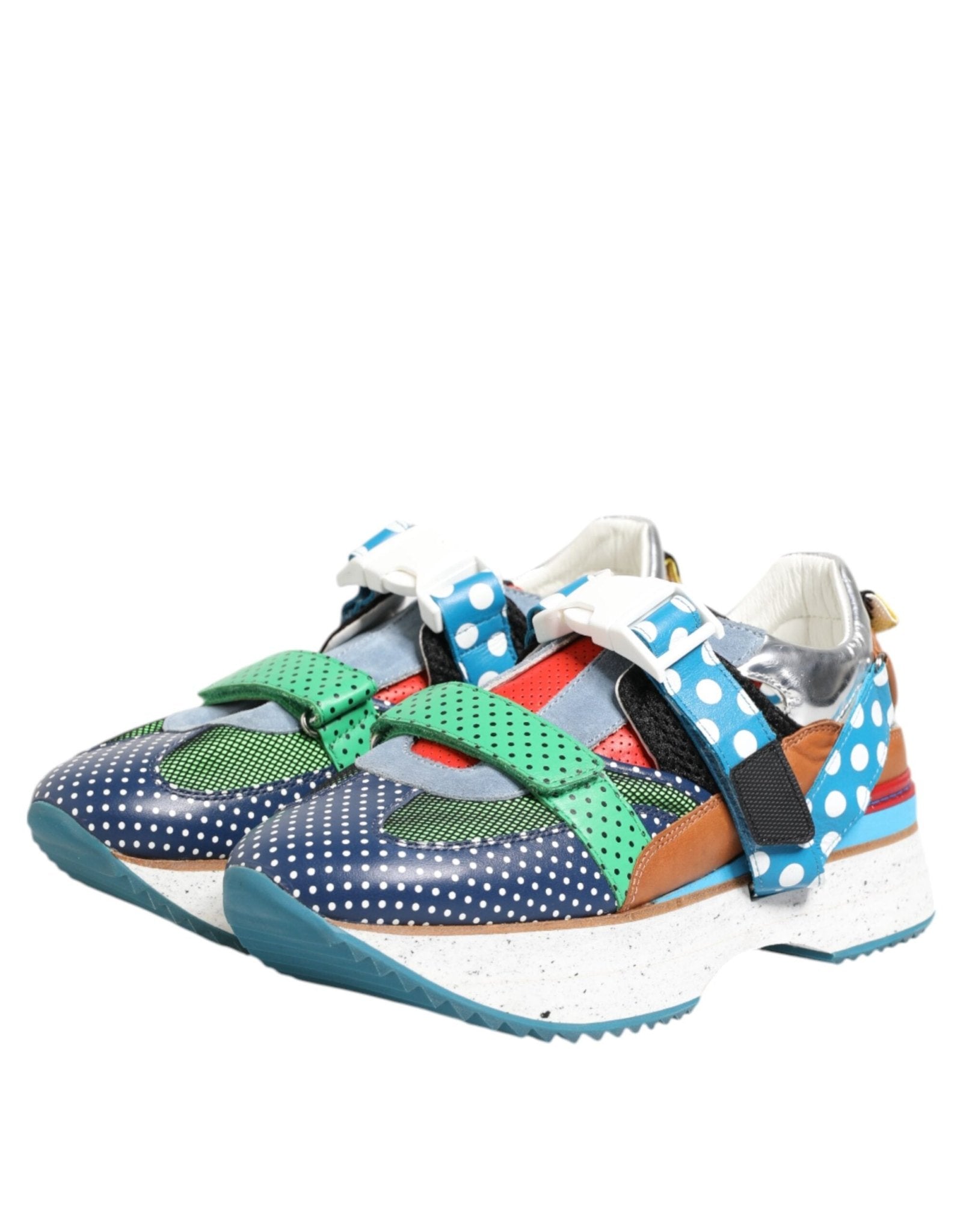 Dolce & Gabbana Multicolor Leather Low Top Sneakers Shoes - GET THE BRAND