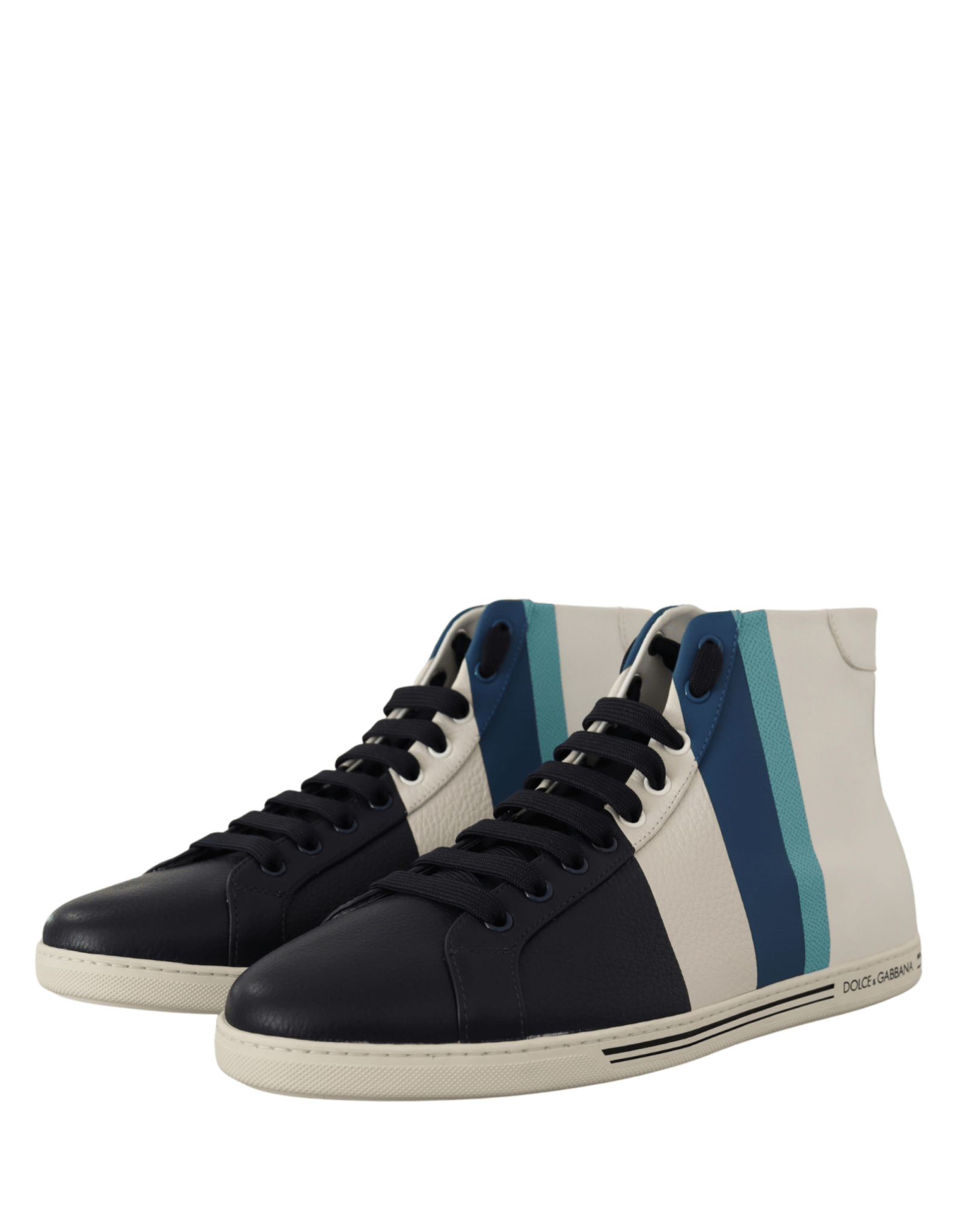 Dolce & Gabbana Multicolor Leather Mid Top Sneakers Shoes - GET THE BRAND