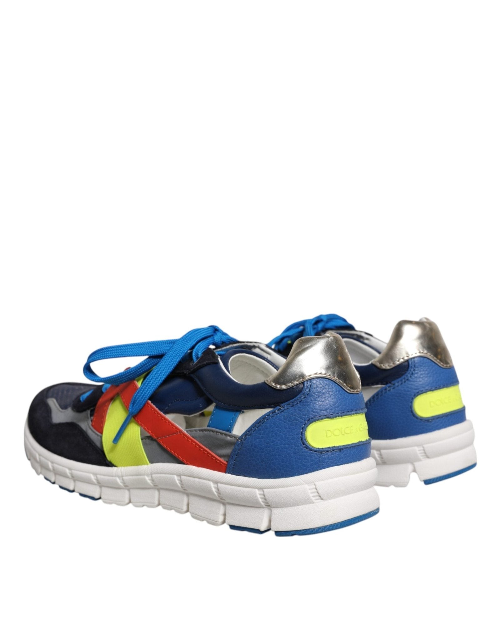 Dolce & Gabbana Multicolor Leather Suede Low Top Sneakers Shoes - GET THE BRAND