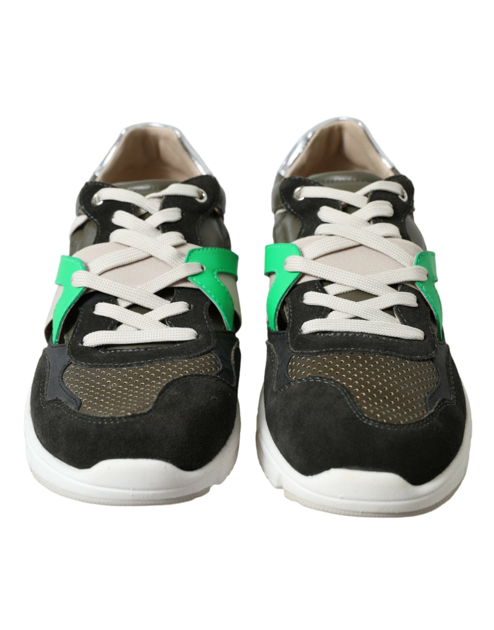Dolce & Gabbana Multicolor Leather Suede Low Top Sneakers Shoes - GET THE BRAND
