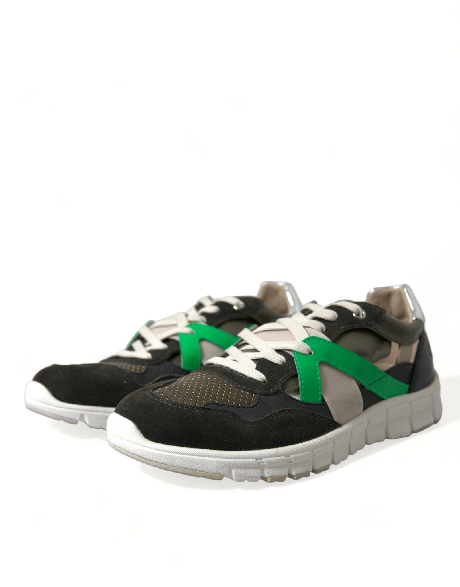 Dolce & Gabbana Multicolor Leather Suede Low Top Sneakers Shoes - GET THE BRAND