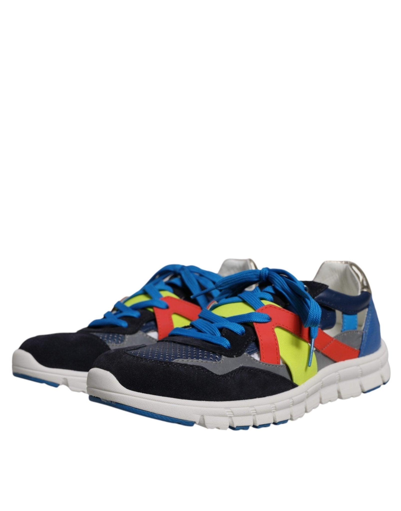 Dolce & Gabbana Multicolor Leather Suede Low Top Sneakers Shoes - GET THE BRAND
