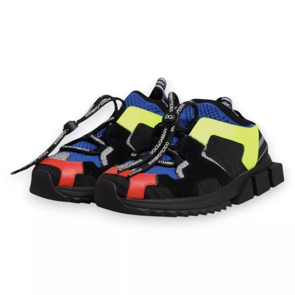 Dolce & Gabbana Multicolor Mesh Sorrento Trekking Sneakers Shoes - GET THE BRAND