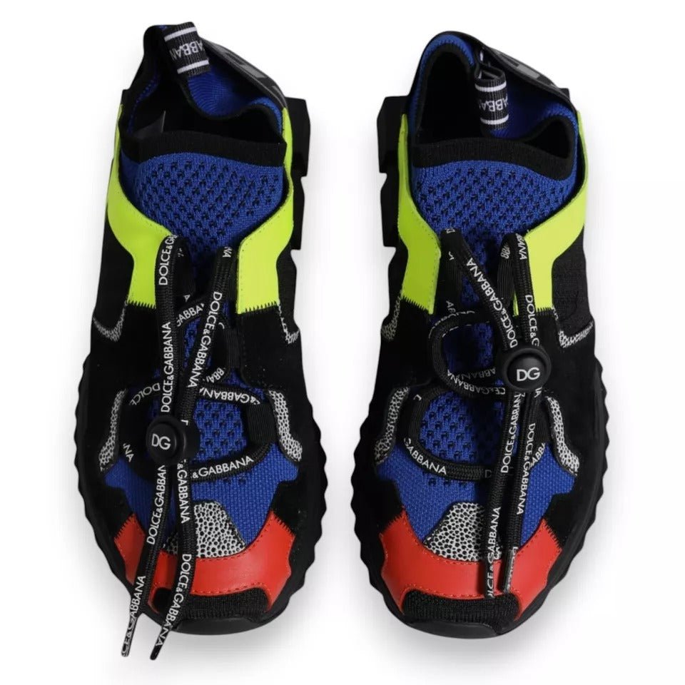 Dolce & Gabbana Multicolor Mesh Sorrento Trekking Sneakers Shoes - GET THE BRAND