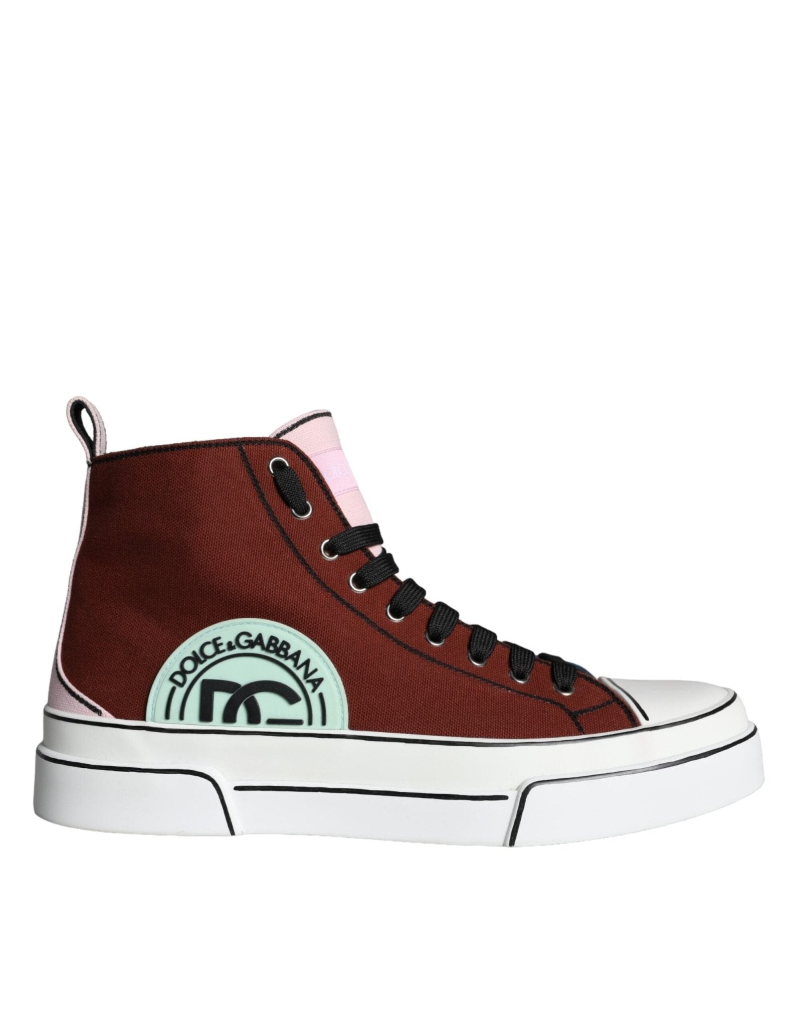 Dolce & Gabbana Multicolor Patchwork High Top Sneaker Shoes - GET THE BRAND