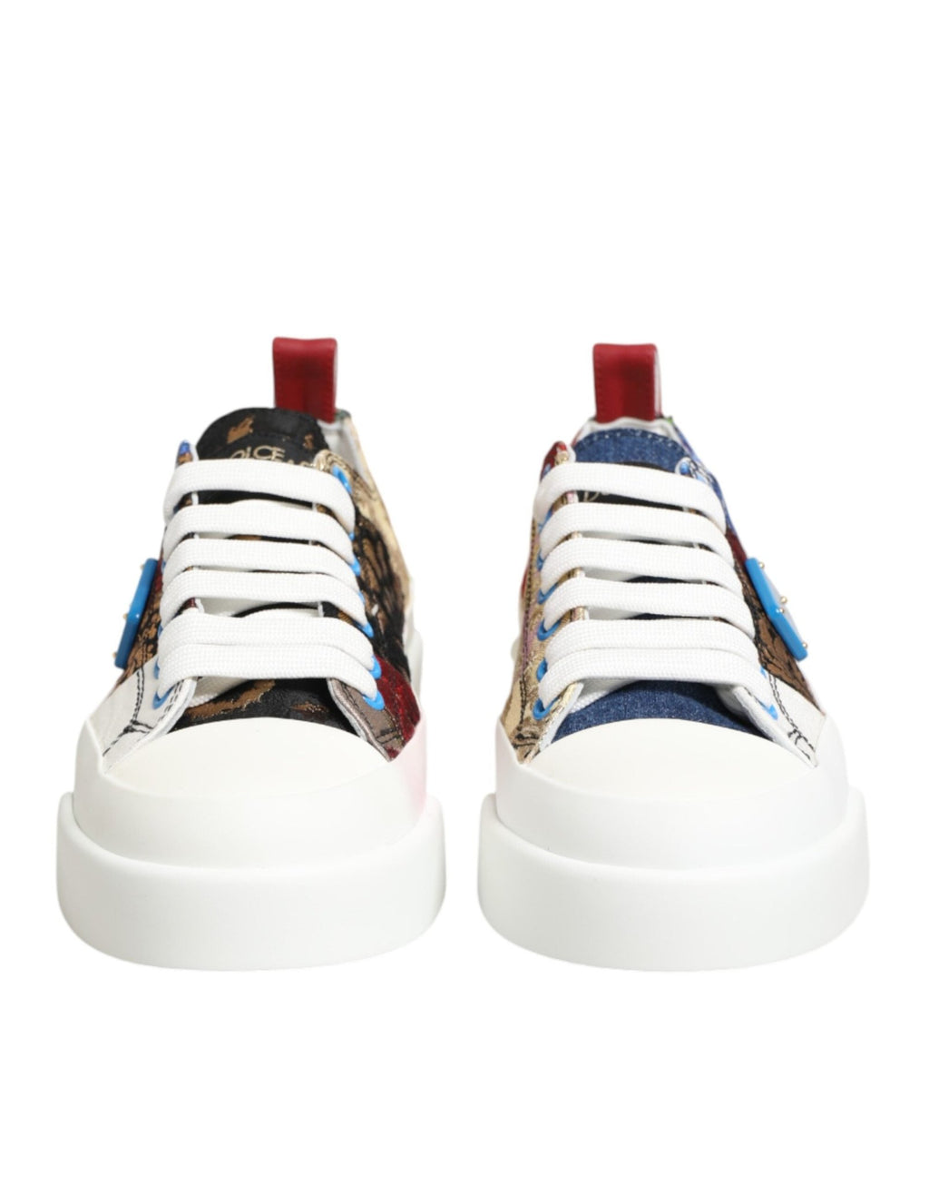 Dolce & Gabbana Multicolor Patchwork Low Top Sneakers Shoes - GET THE BRAND