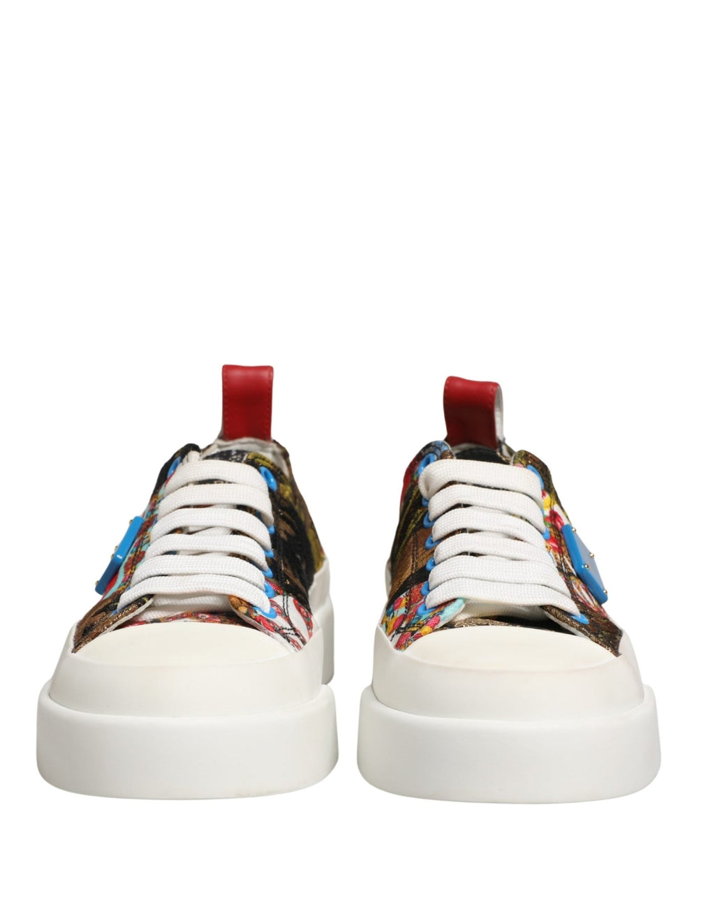 Dolce & Gabbana Multicolor Patchwork Low Top Sneakers Shoes - GET THE BRAND