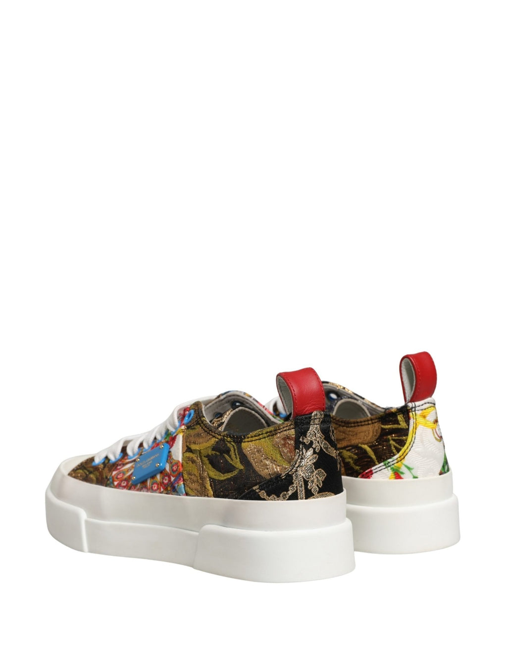 Dolce & Gabbana Multicolor Patchwork Low Top Sneakers Shoes - GET THE BRAND