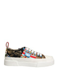 Dolce & Gabbana Multicolor Patchwork Low Top Sneakers Shoes - GET THE BRAND
