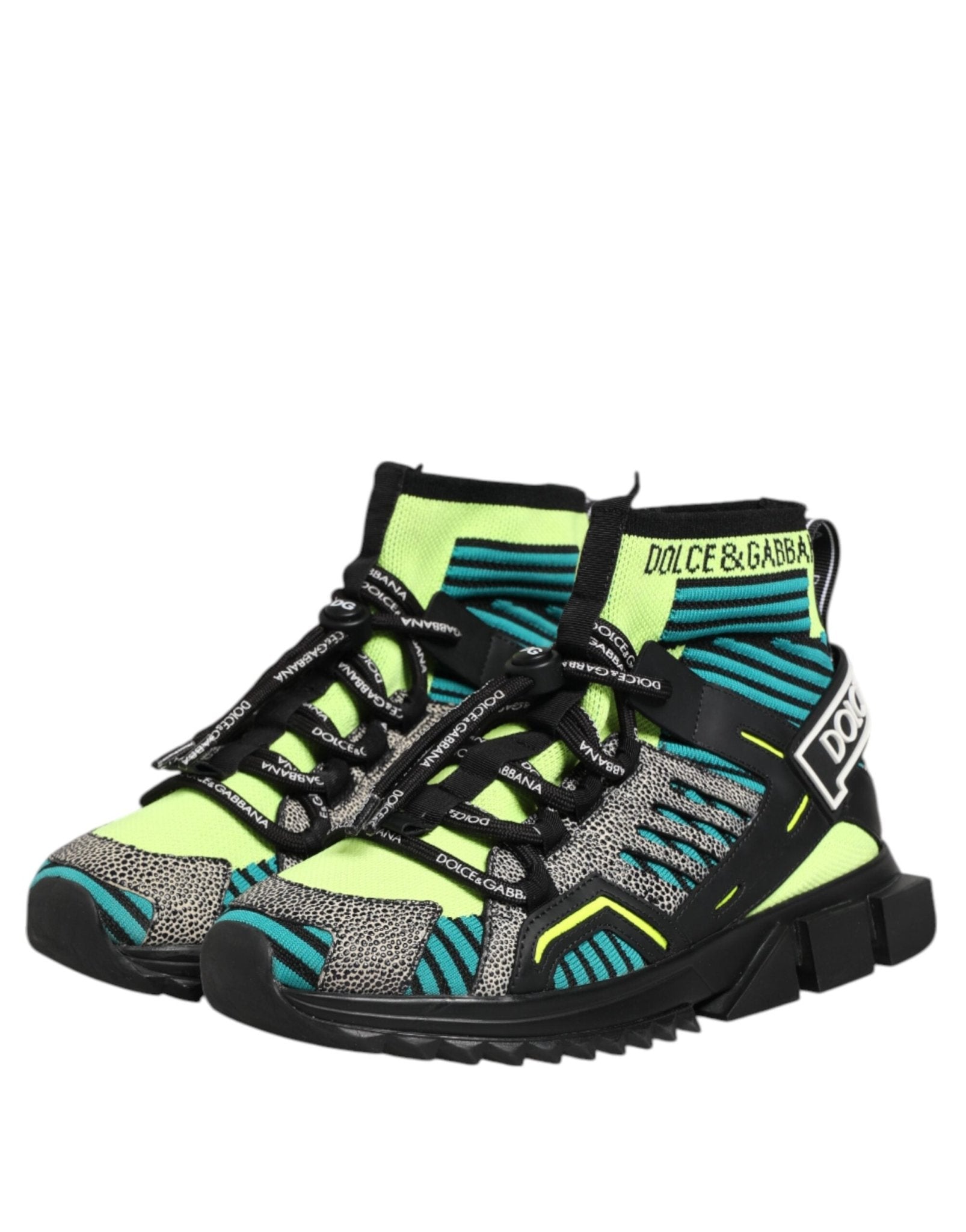 Dolce & Gabbana Multicolor Sorrento Socks Men Sneakers Shoes - GET THE BRAND