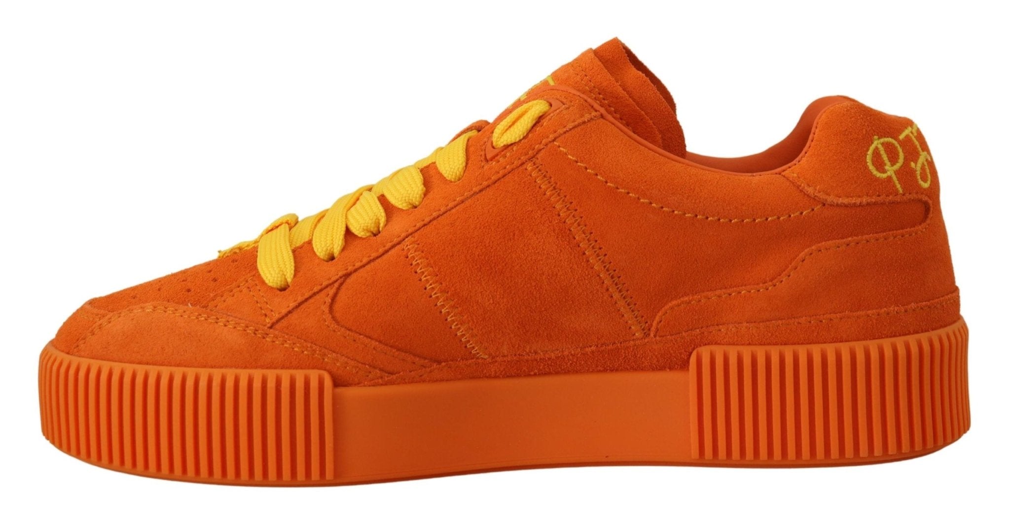 Dolce & Gabbana Orange Leather P.j. Tucker Sneakers Shoes - GET THE BRAND