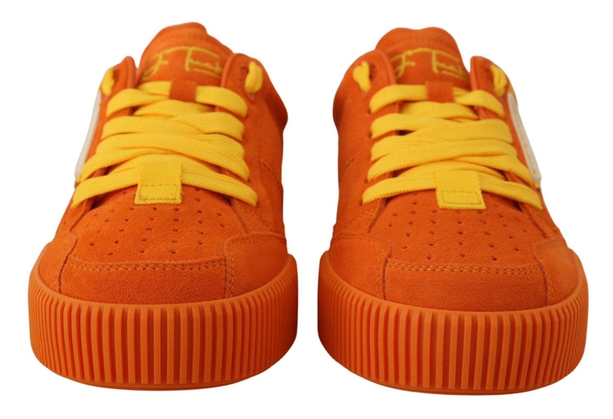 Dolce & Gabbana Orange Leather P.j. Tucker Sneakers Shoes - GET THE BRAND