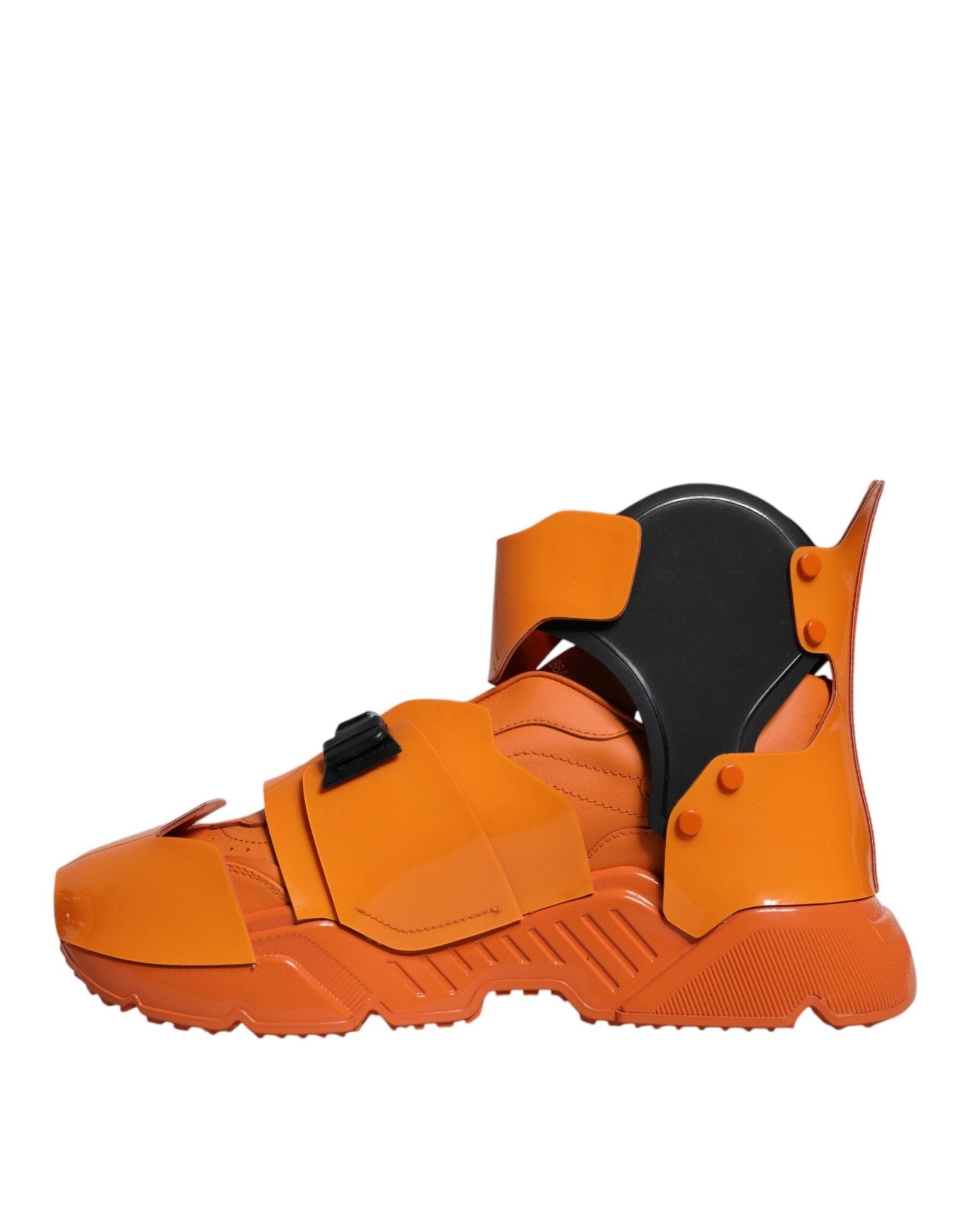 Dolce & Gabbana Orange Multi Panel Chunky High Top Sneakers Shoes - GET THE BRAND