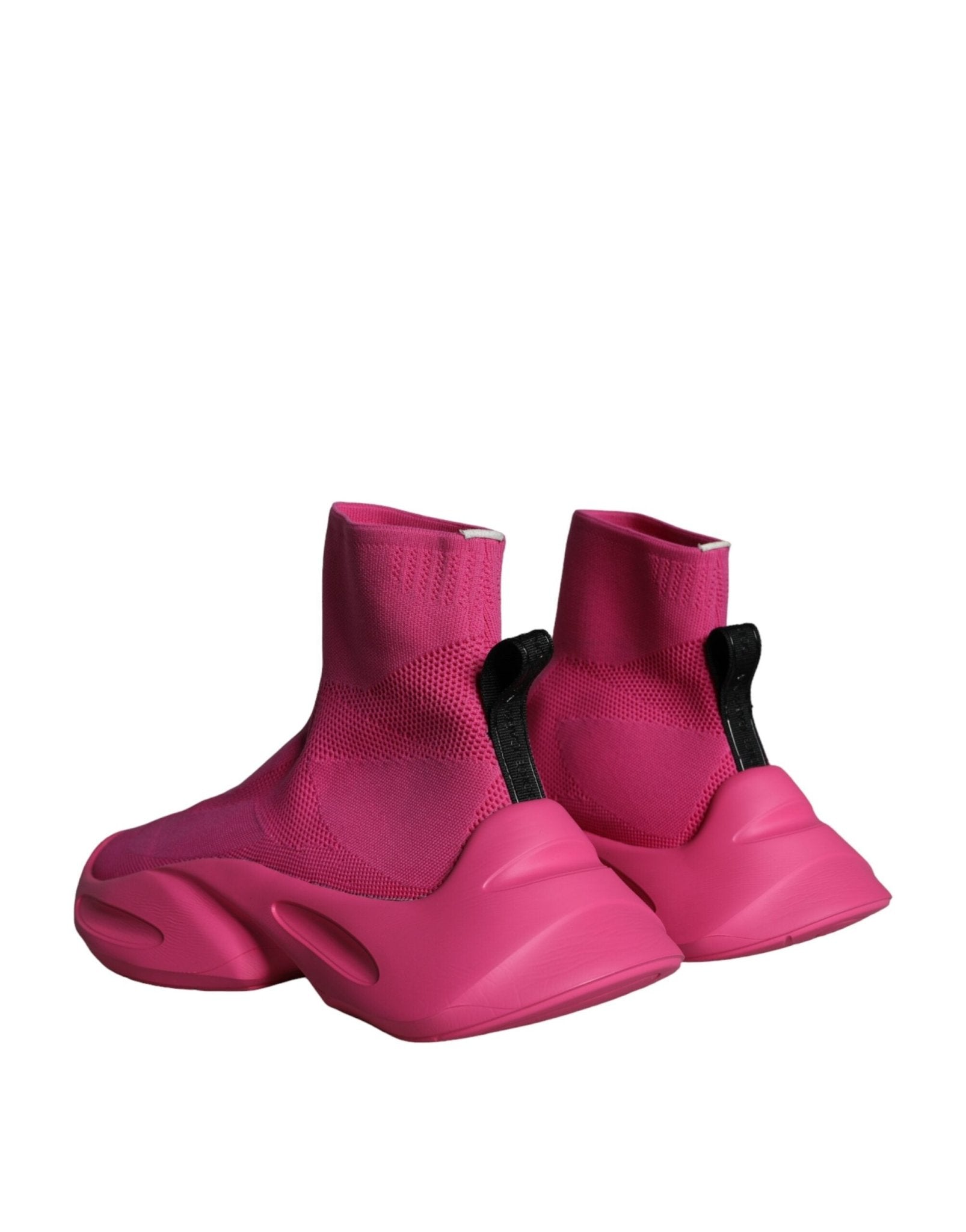 Dolce & Gabbana Pink Logo Print Slip On Socks Sneakers Shoes - GET THE BRAND