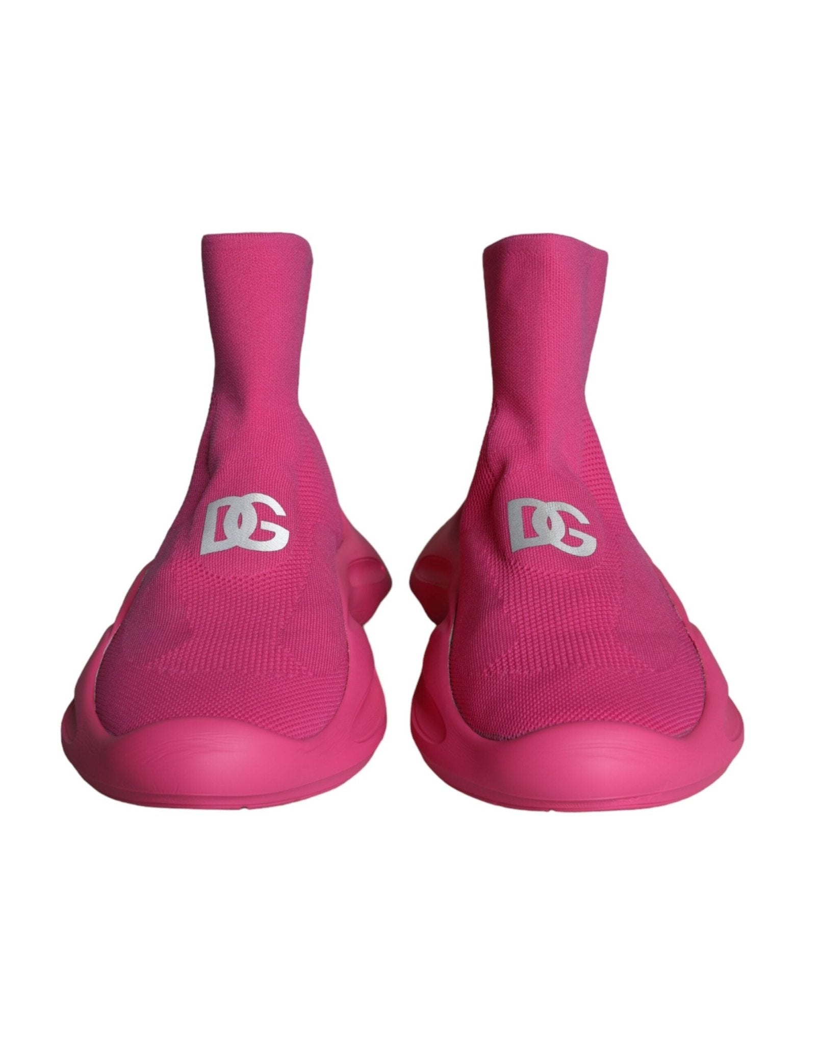 Dolce & Gabbana Pink Logo Print Slip On Socks Sneakers Shoes - GET THE BRAND