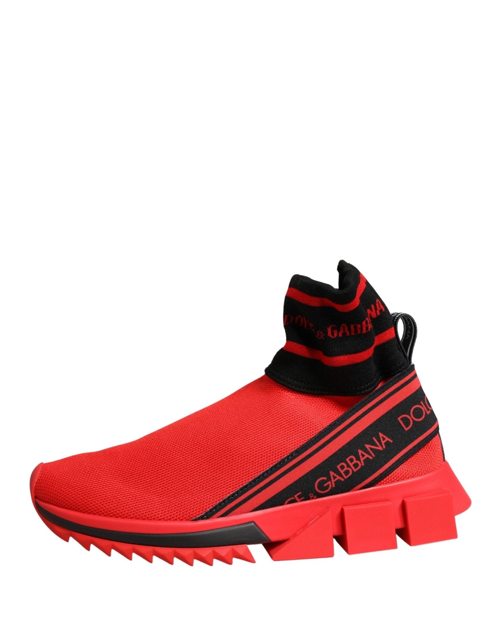 Dolce & Gabbana Red Black Sorrento Socks Sneakers Shoes - GET THE BRAND