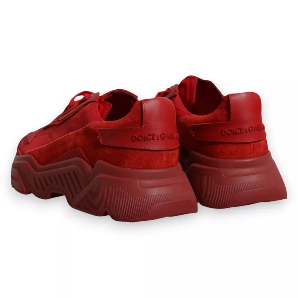 Dolce & Gabbana Red Leather Daymaster Low Top Sneakers Shoes - GET THE BRAND