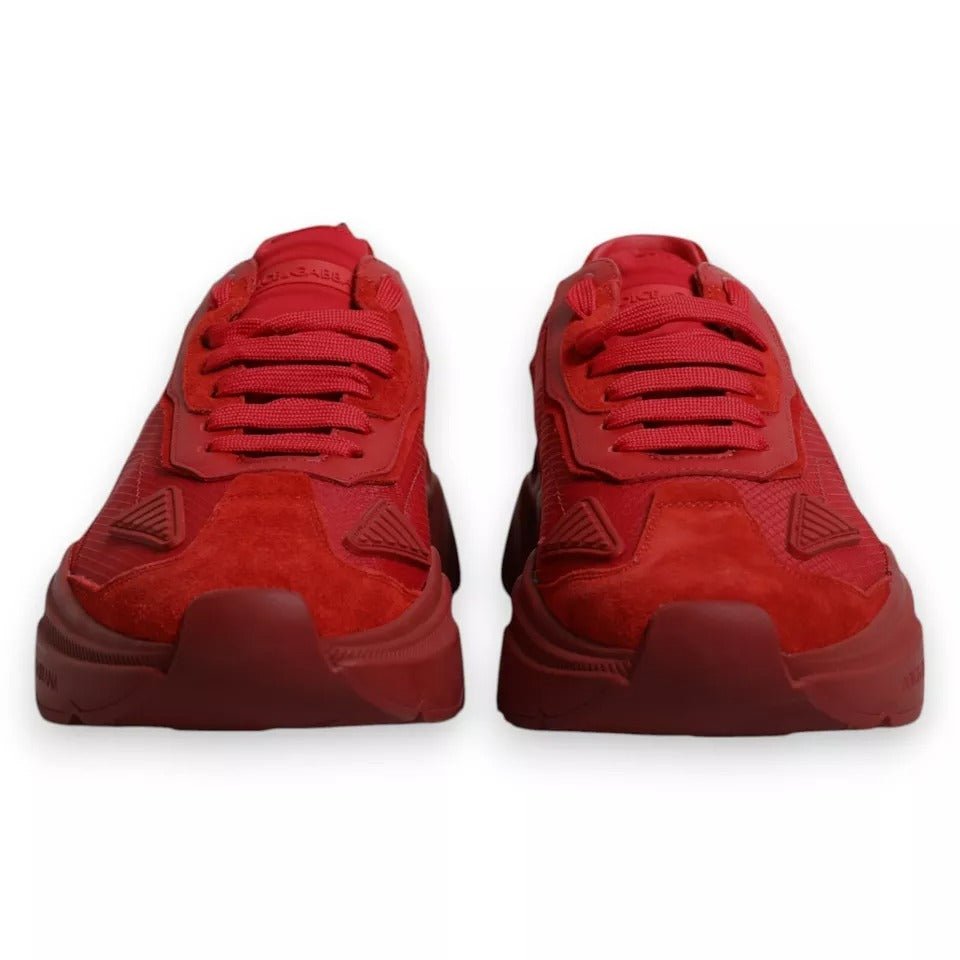 Dolce & Gabbana Red Leather Daymaster Low Top Sneakers Shoes - GET THE BRAND