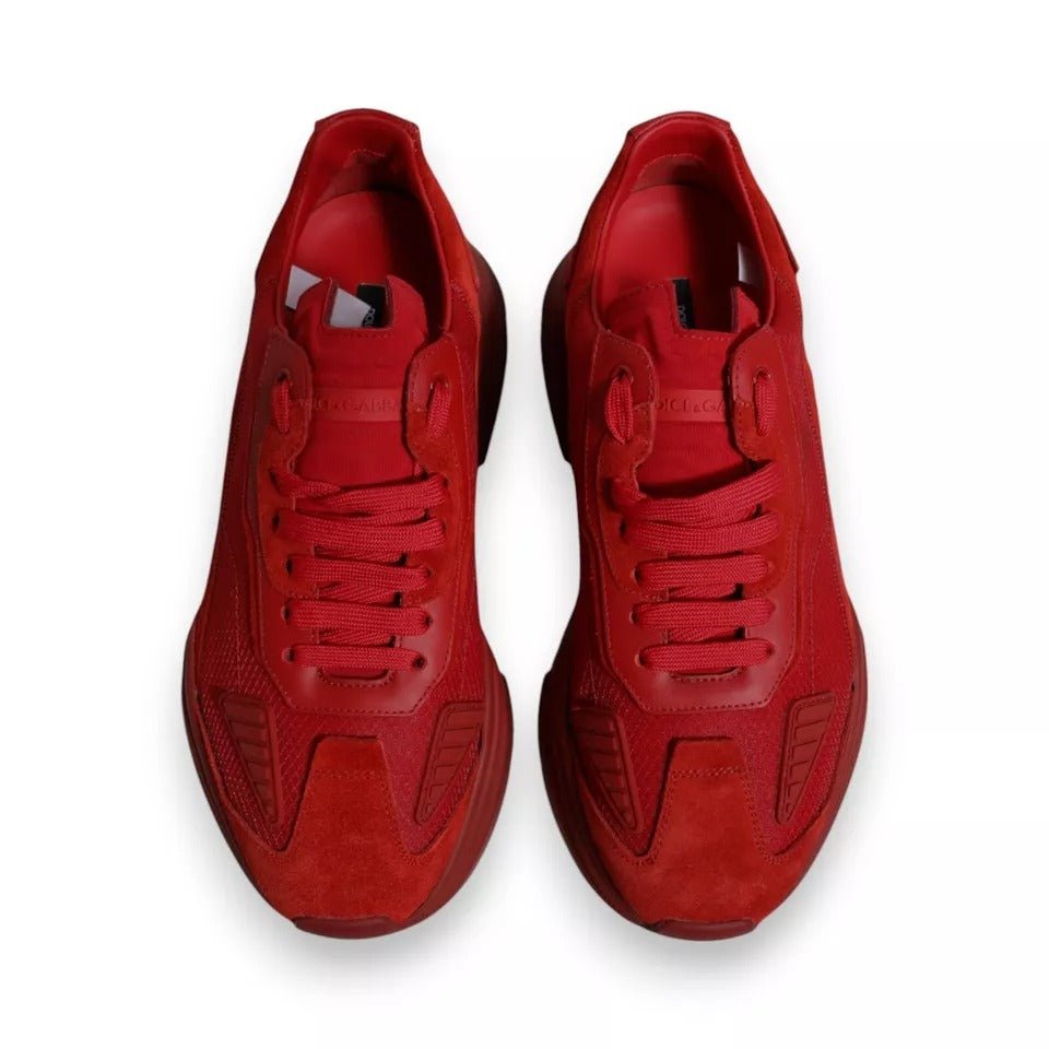 Dolce & Gabbana Red Leather Daymaster Low Top Sneakers Shoes - GET THE BRAND