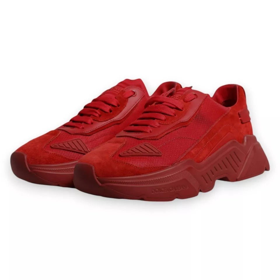Dolce & Gabbana Red Leather Daymaster Low Top Sneakers Shoes - GET THE BRAND