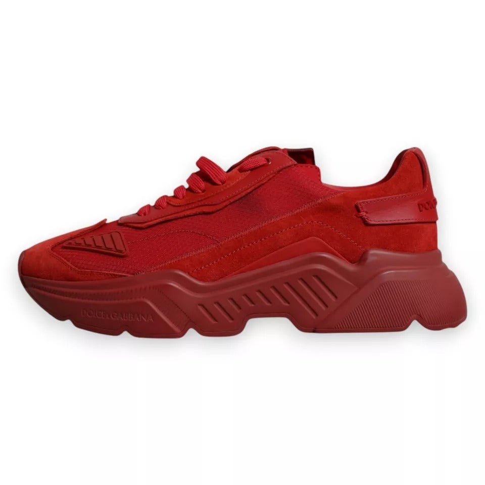 Dolce & Gabbana Red Leather Daymaster Low Top Sneakers Shoes - GET THE BRAND