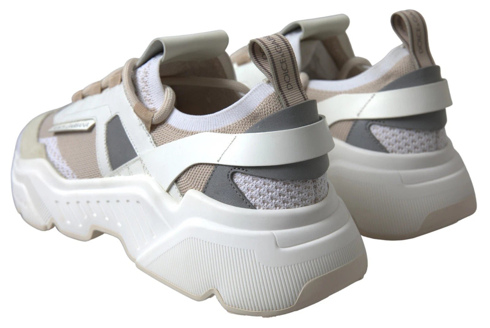 Dolce & Gabbana Sneakers White Beige Leather Sport DAYMASTER Shoes - GET THE BRAND