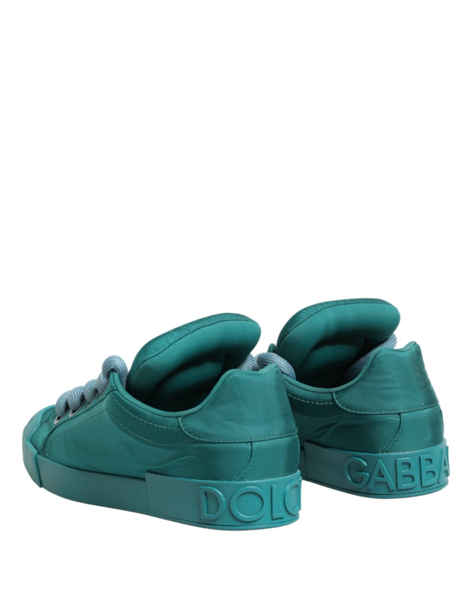 Dolce & Gabbana Teal Portofino Men Low Top Sneakers Shoes - GET THE BRAND