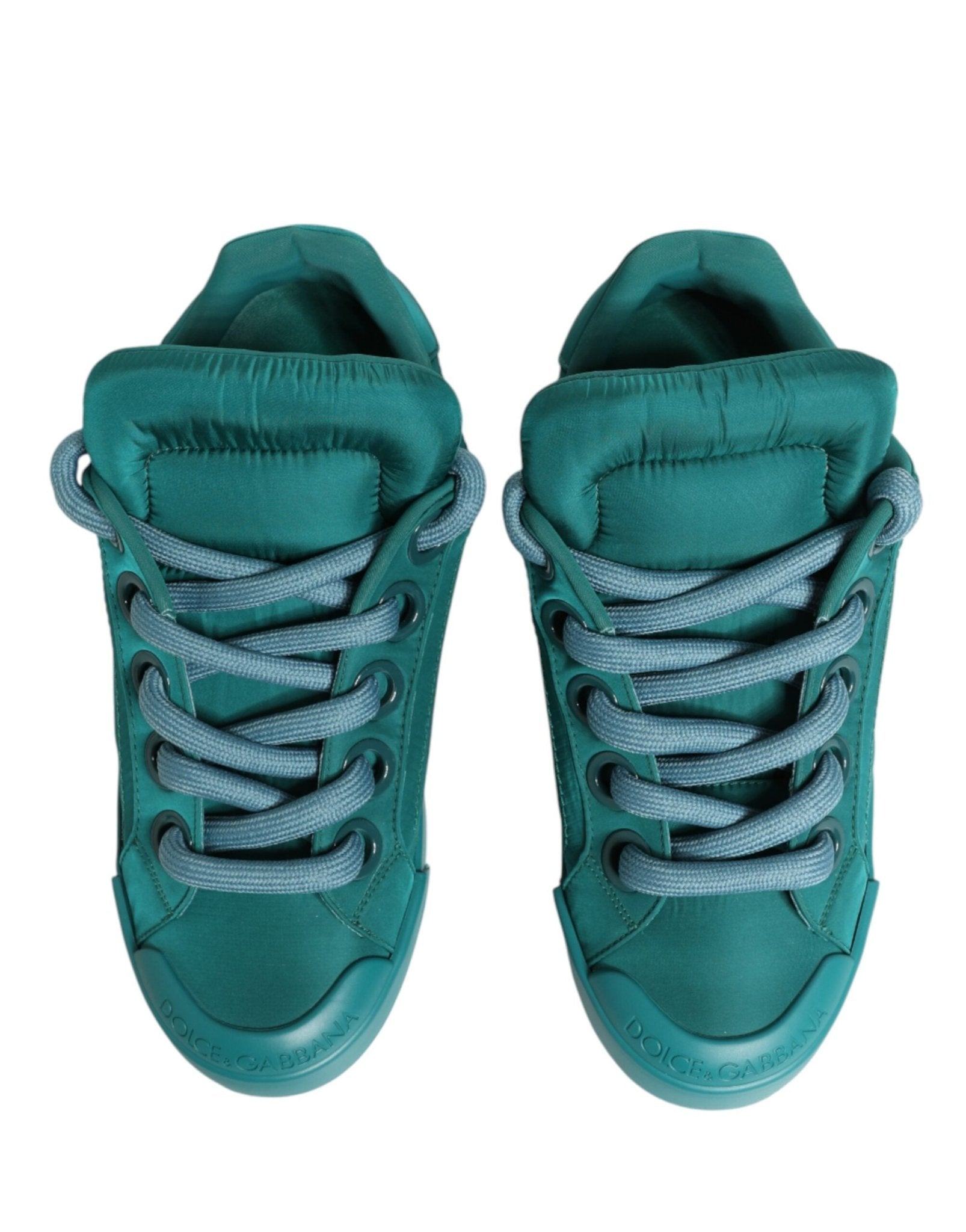 Dolce & Gabbana Teal Portofino Men Low Top Sneakers Shoes - GET THE BRAND