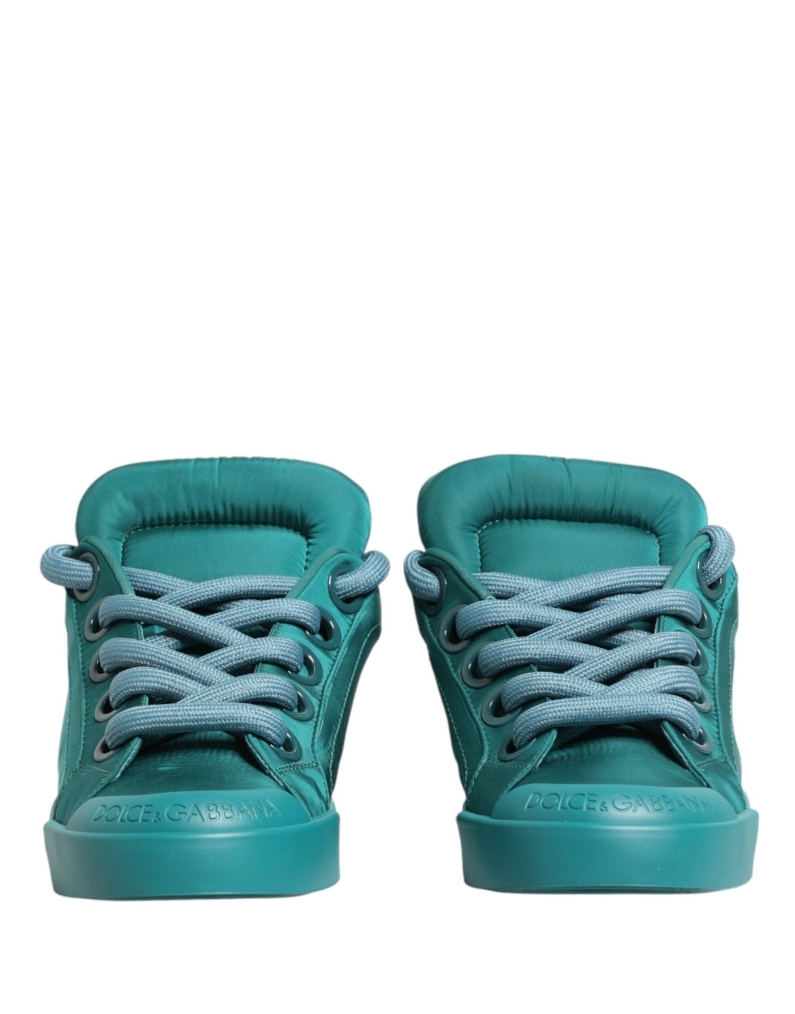 Dolce & Gabbana Teal Portofino Men Low Top Sneakers Shoes - GET THE BRAND