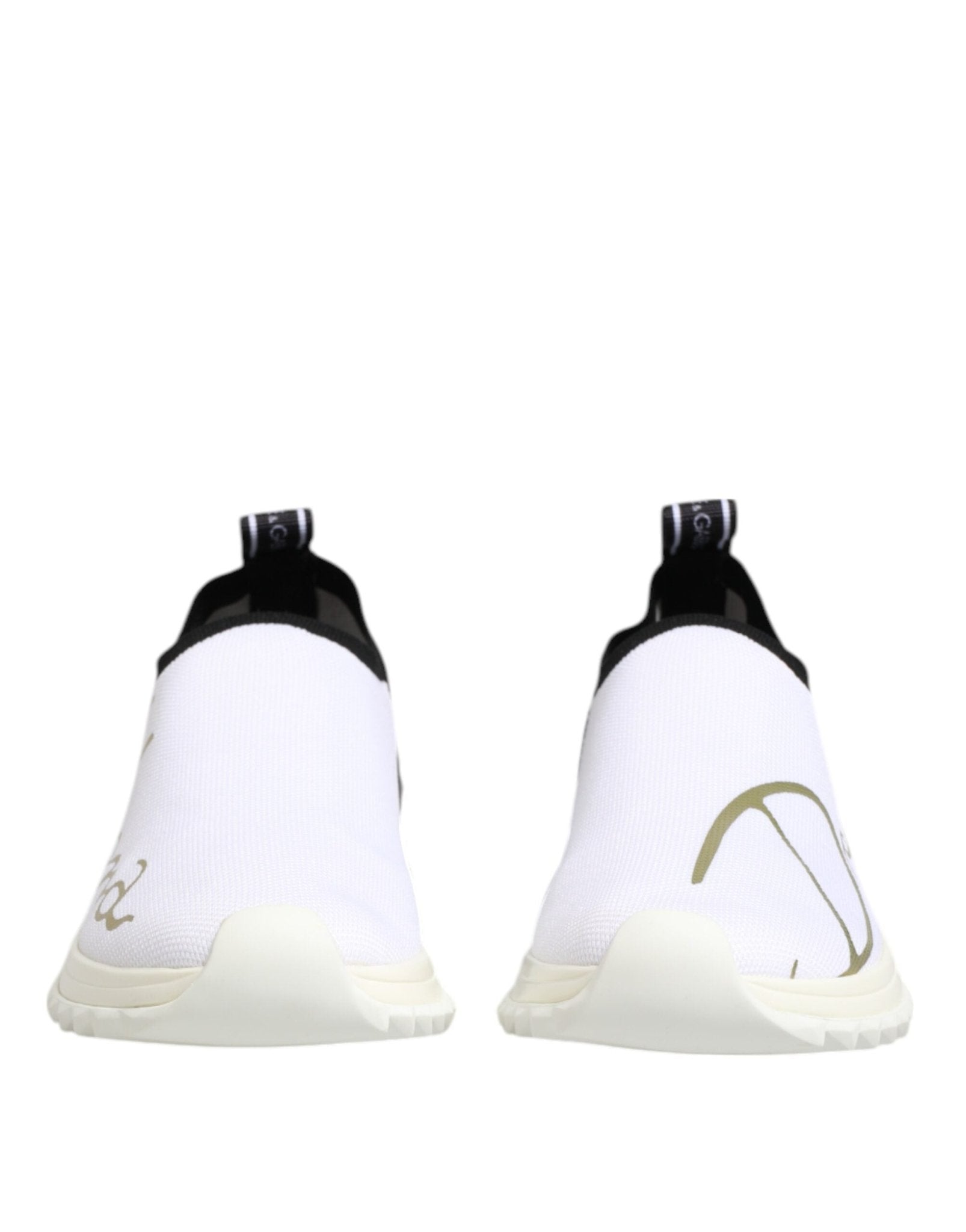 Dolce & Gabbana White Black Low Top Sorrento Sneakers Shoes - GET THE BRAND