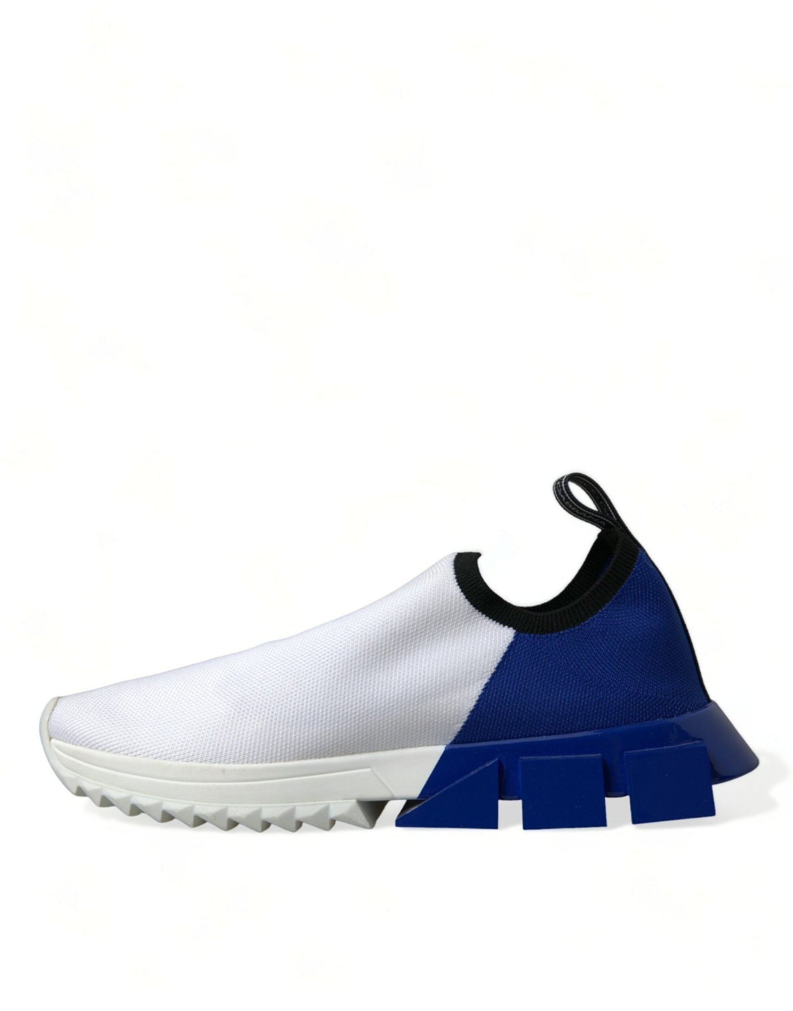 Dolce & Gabbana White Blue Sorrento Low Top Men Casual Sneakers Shoes - GET THE BRAND