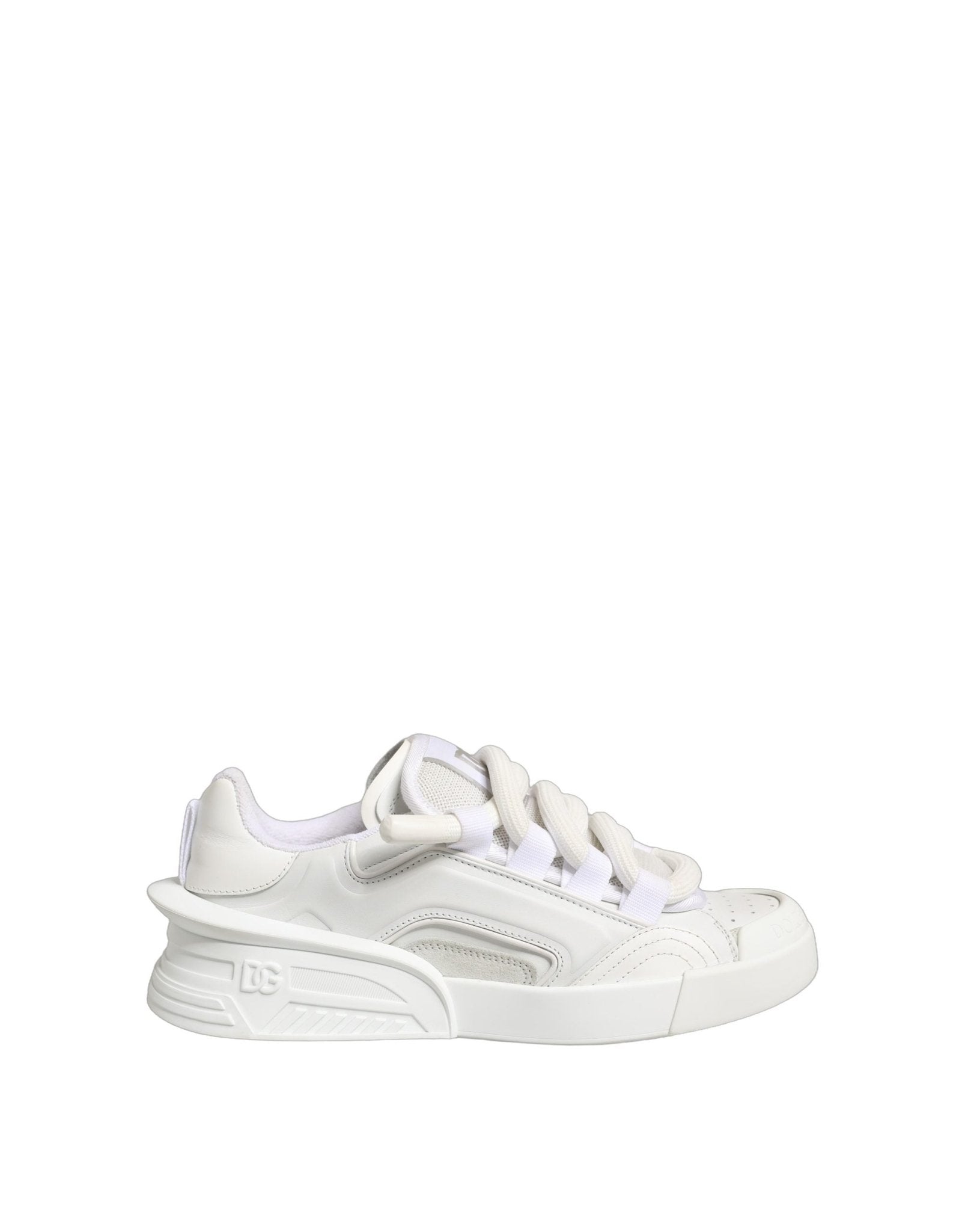 Dolce & Gabbana White Calfskin Leather Low Top Sneakers Shoes - GET THE BRAND