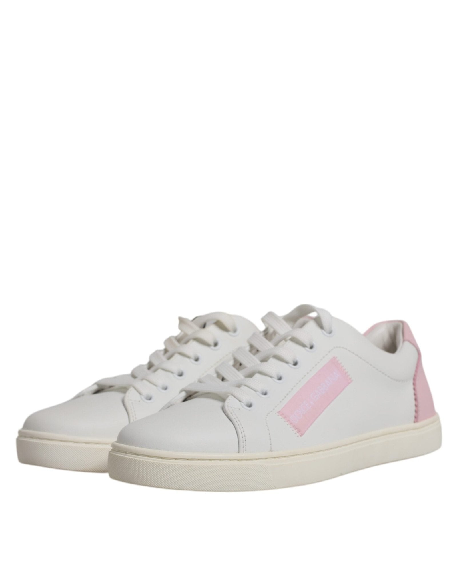 Dolce & Gabbana White Classic Calf Leather Sneakers Shoes - GET THE BRAND