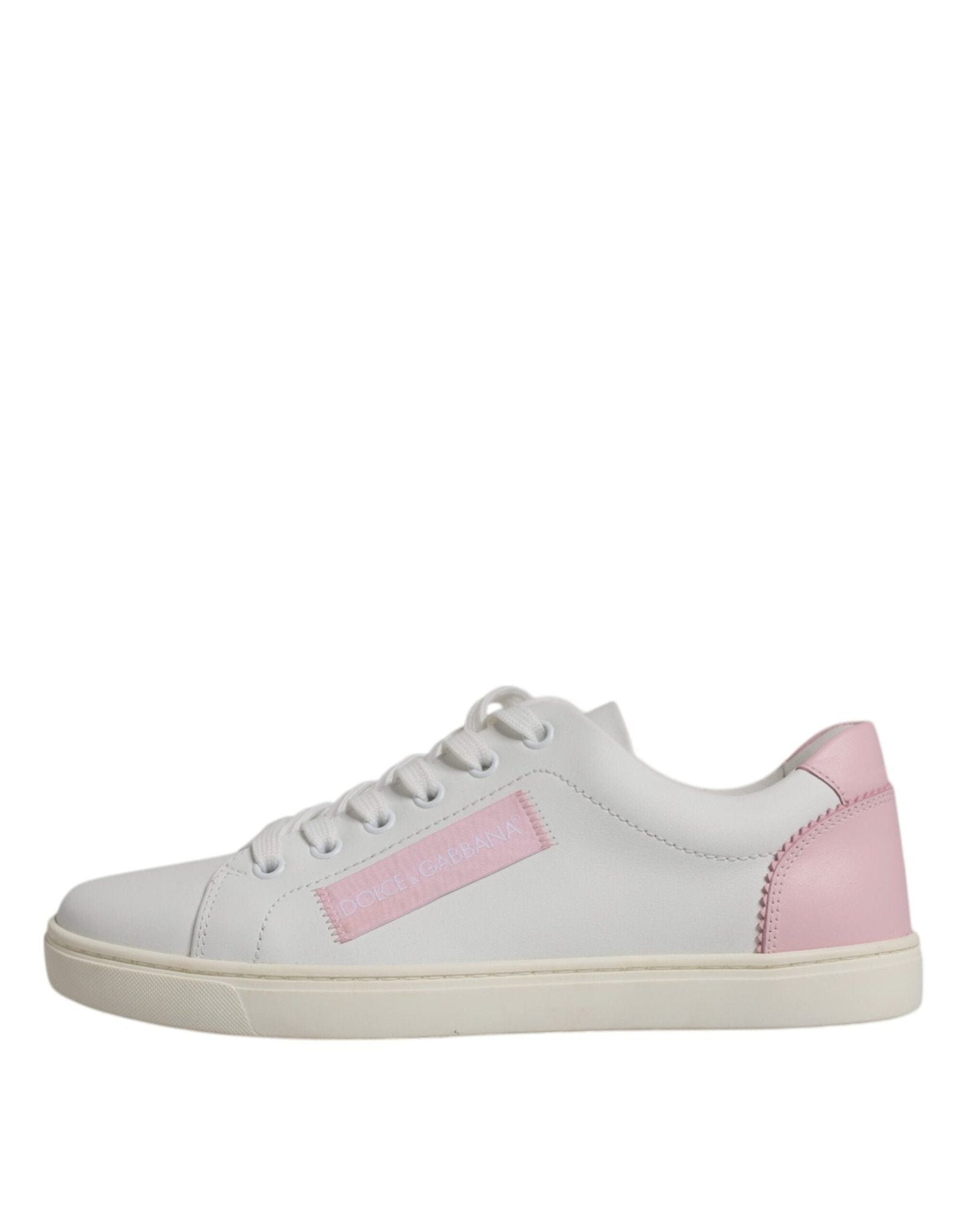 Dolce & Gabbana White Classic Calf Leather Sneakers Shoes - GET THE BRAND